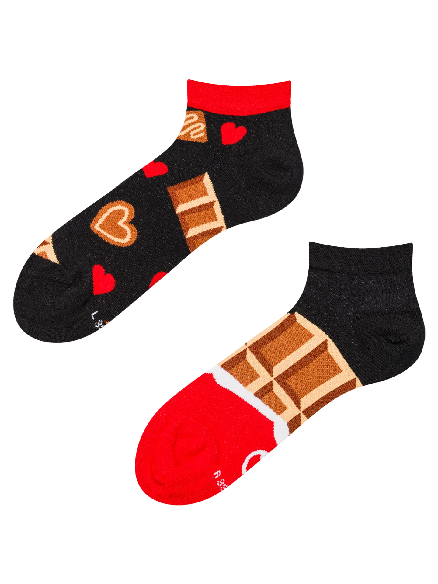 Calcetines tobilleros alegres Amor por el chocolate