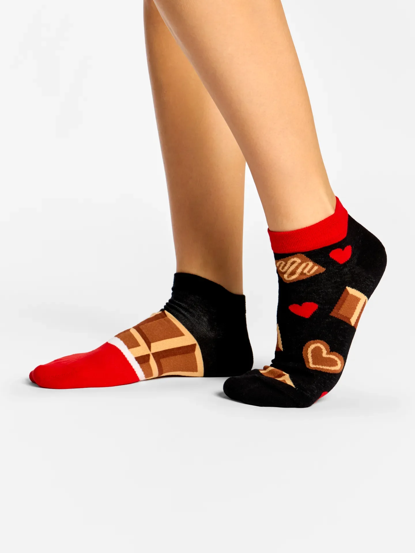 Calcetines tobilleros alegres Amor por el chocolate - Image 2