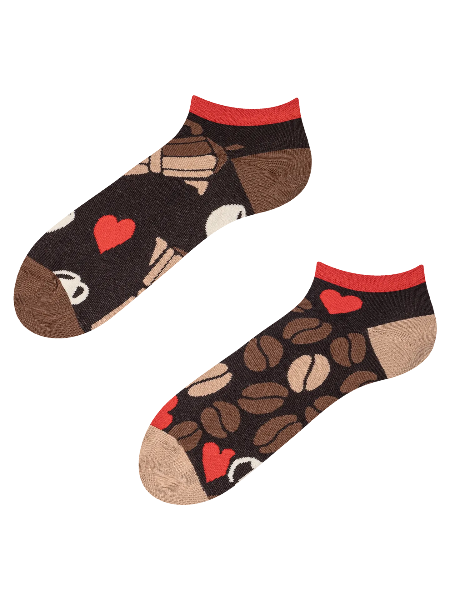 Calcetines tobilleros alegres Amor cafetero
