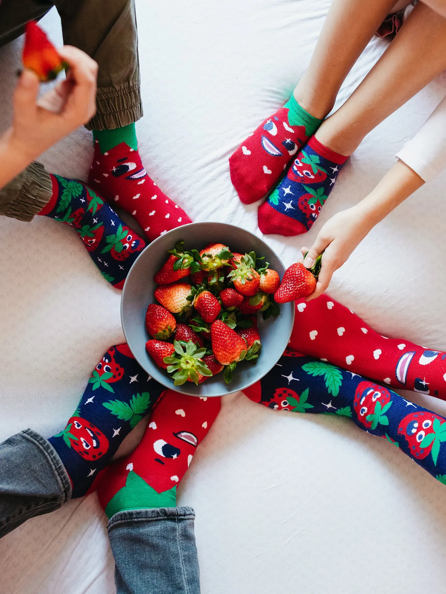 Calcetines tobilleros alegres Fresas felices - Image 2