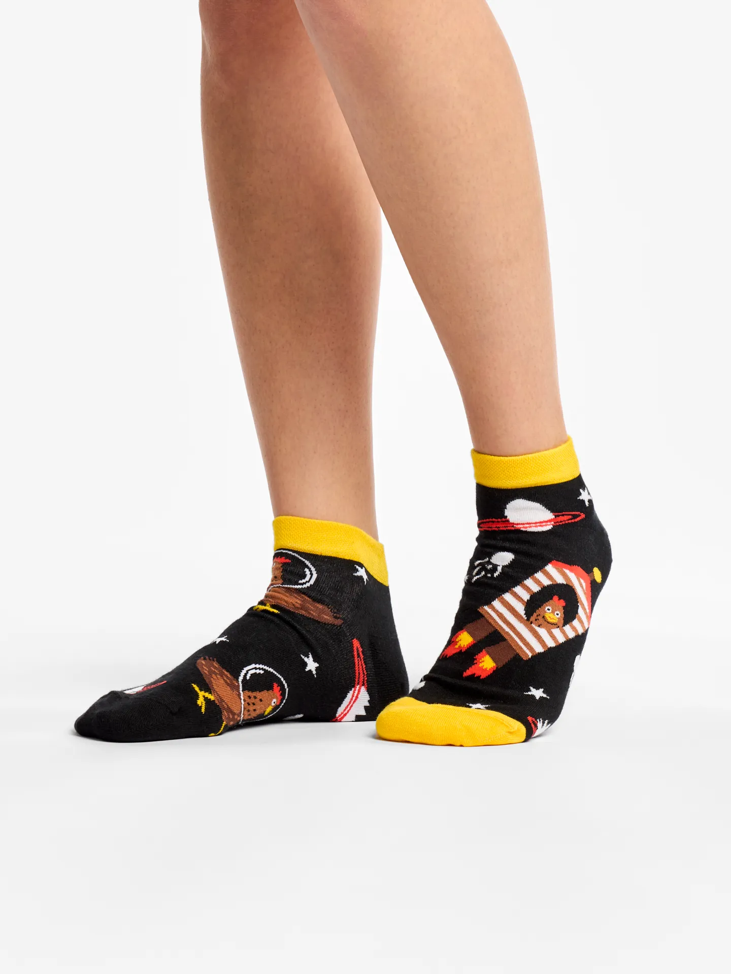 Calcetines tobilleros alegres Gallina astronauta - Image 2