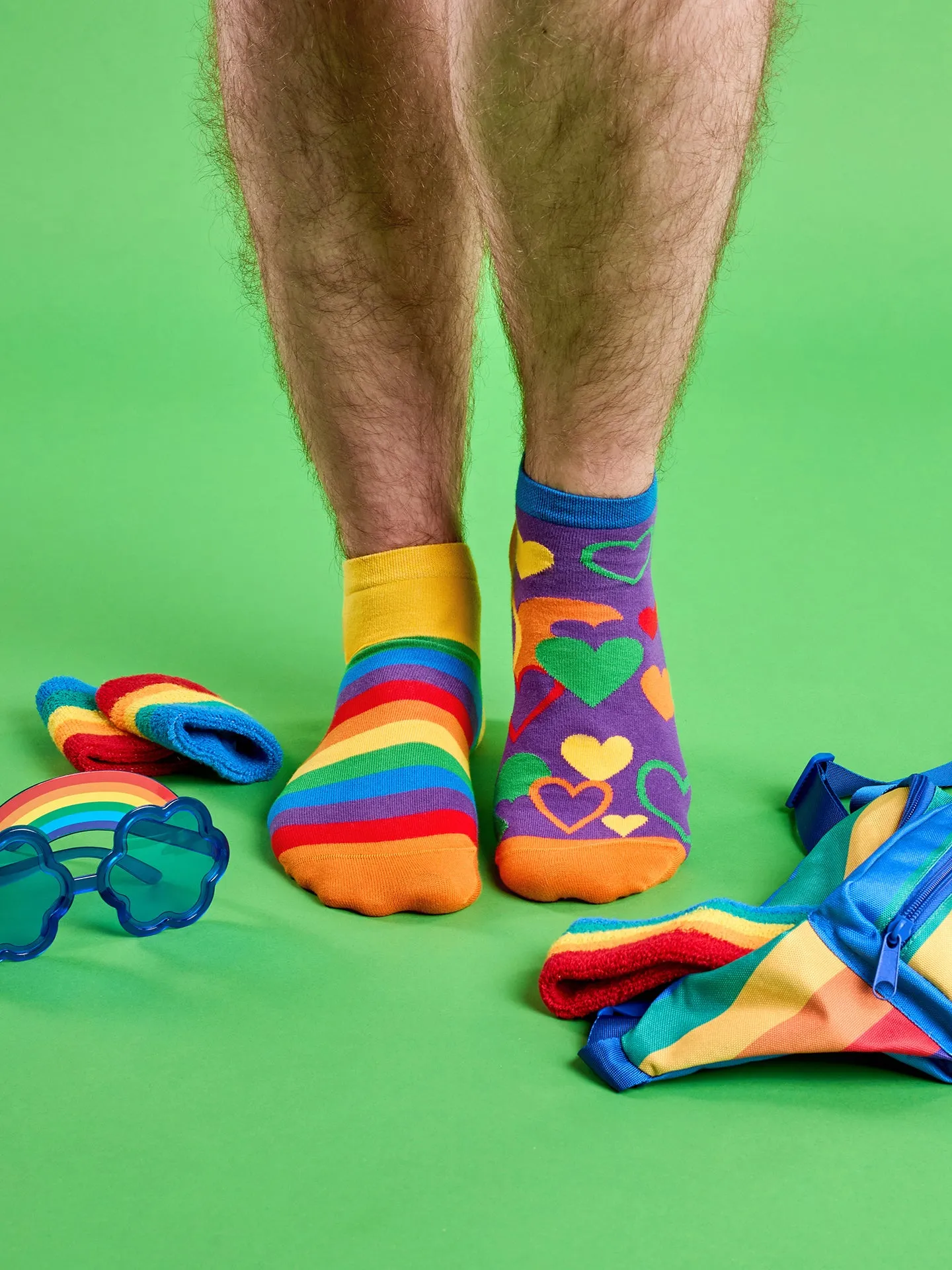 Calcetines tobilleros alegres Amor multicolor - Image 4