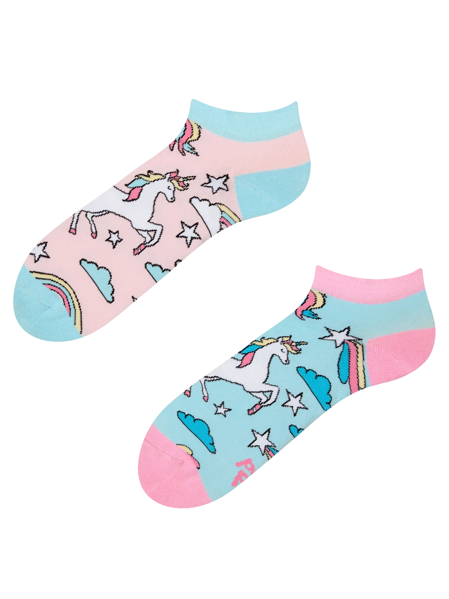 Calcetines tobilleros alegres Unicornio arcoíris