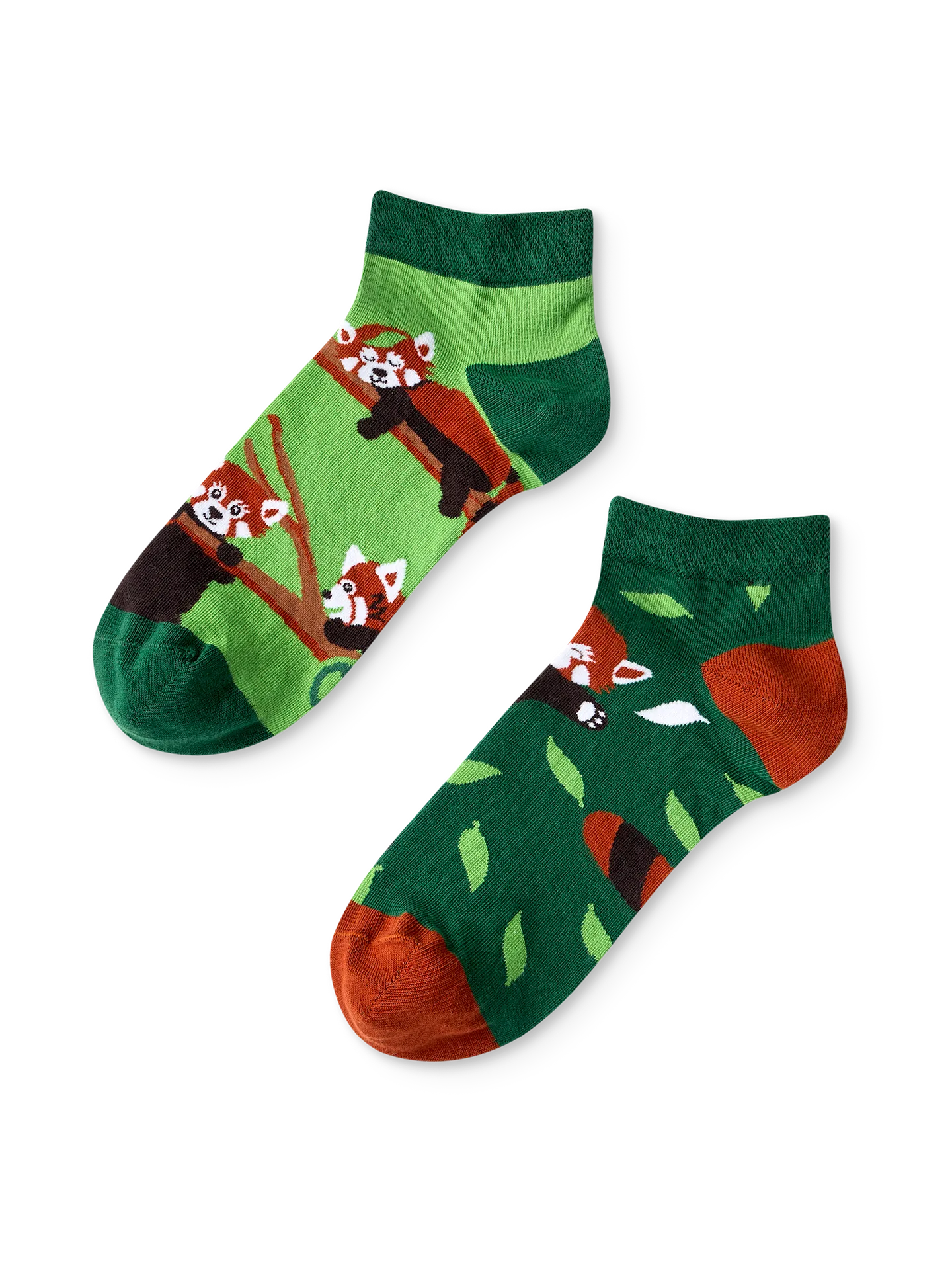 Calcetines tobilleros alegres, Panda rojo