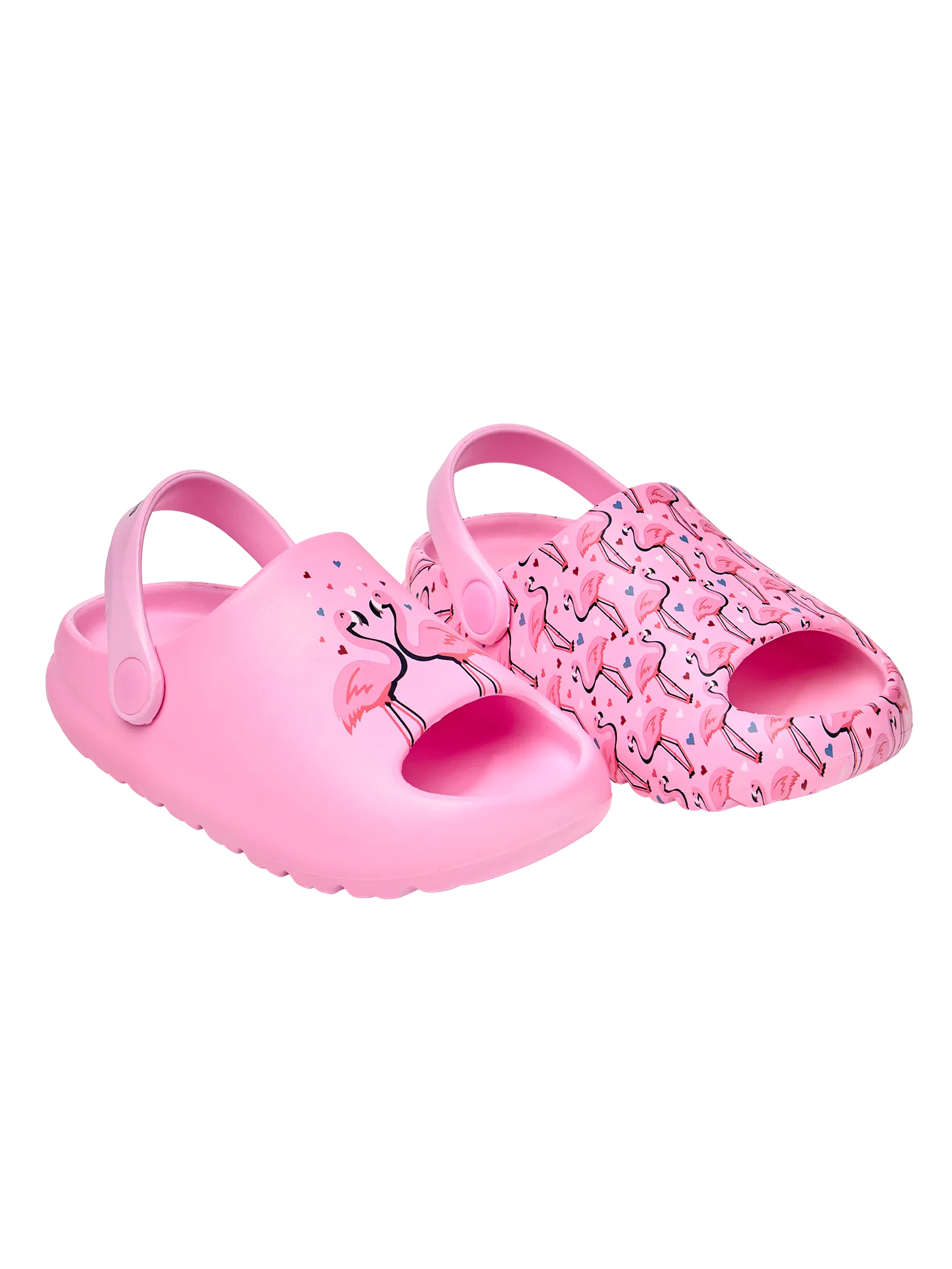 Zuecos chunky infantiles alegres Flamencos y corazones - Image 2