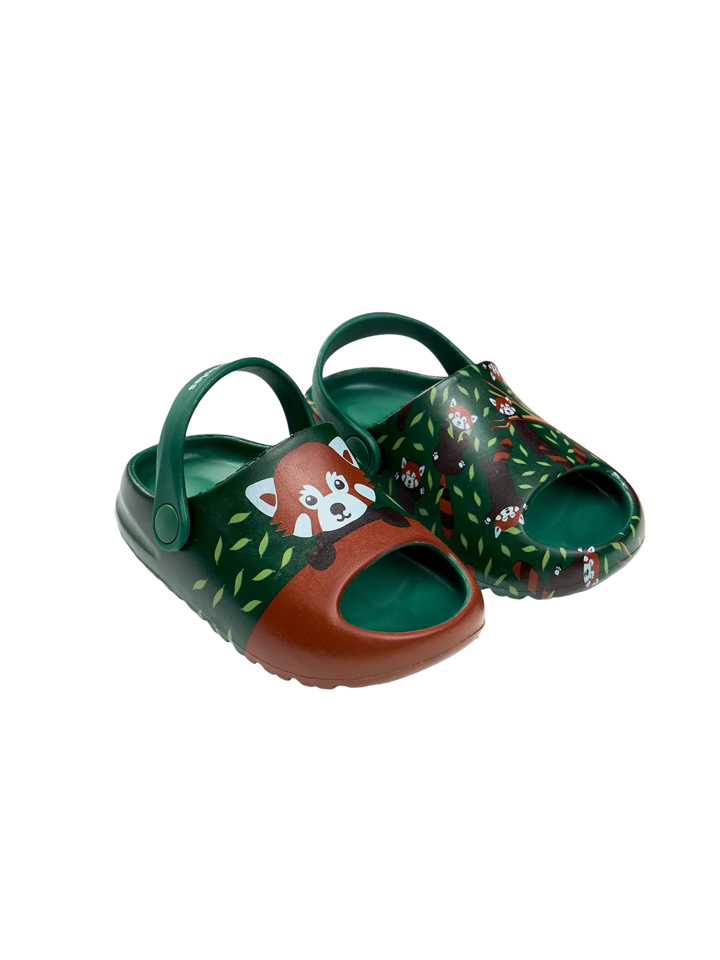 Zuecos chunky infantiles alegres Panda rojo - Image 2