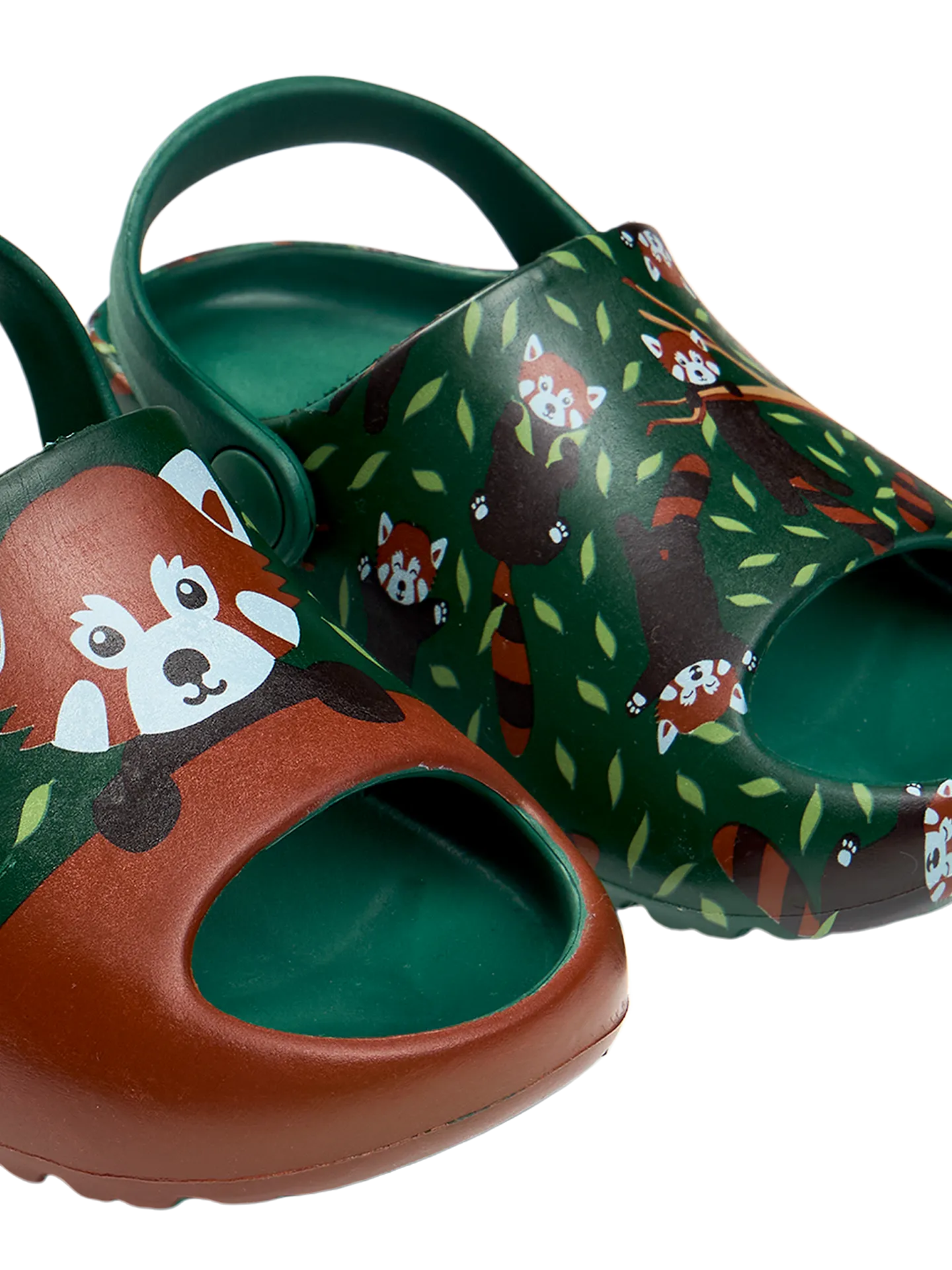 Zuecos chunky infantiles alegres Panda rojo - Image 6