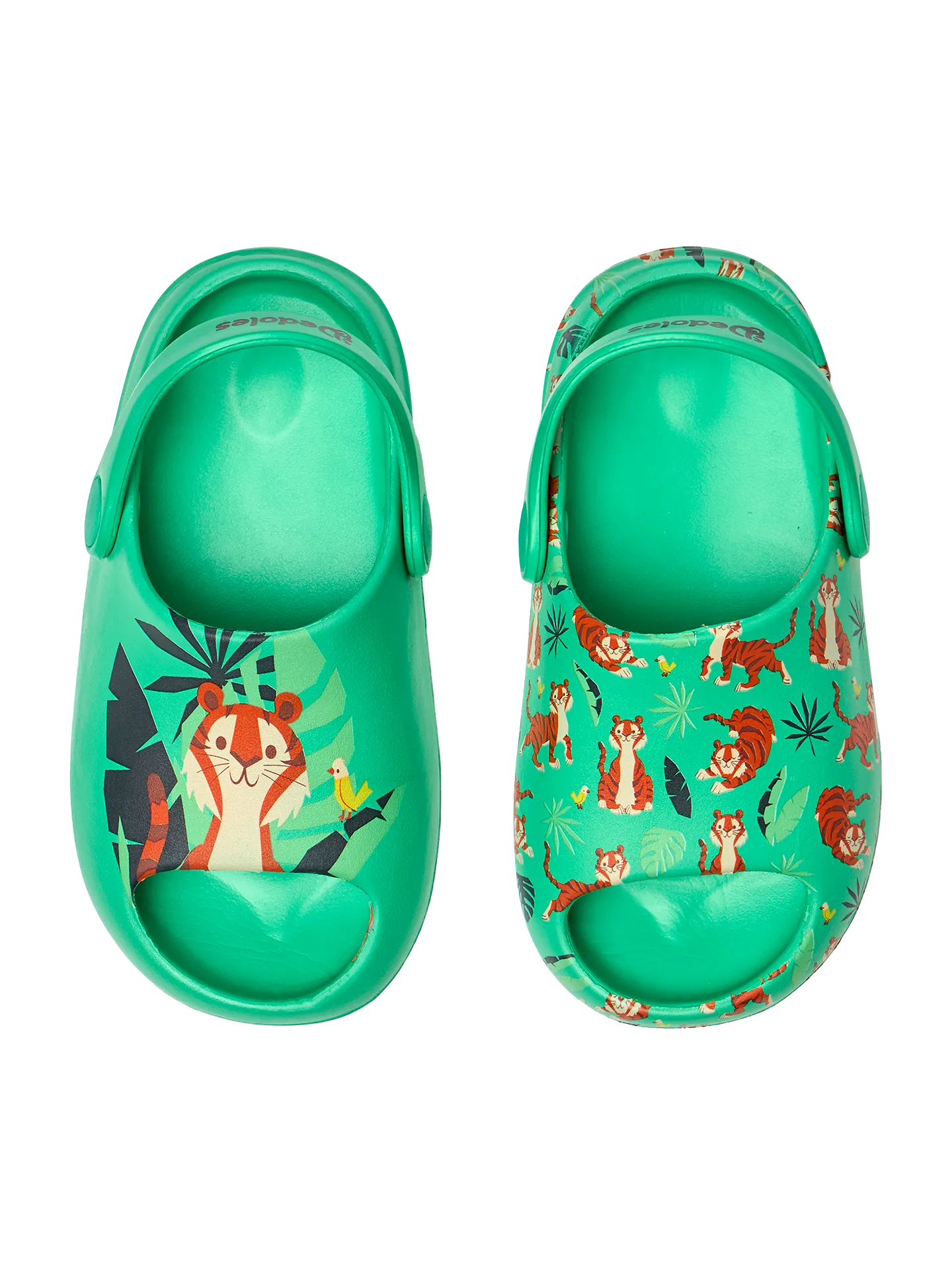 Zuecos chunky infantiles alegres Tigre en la jungla
