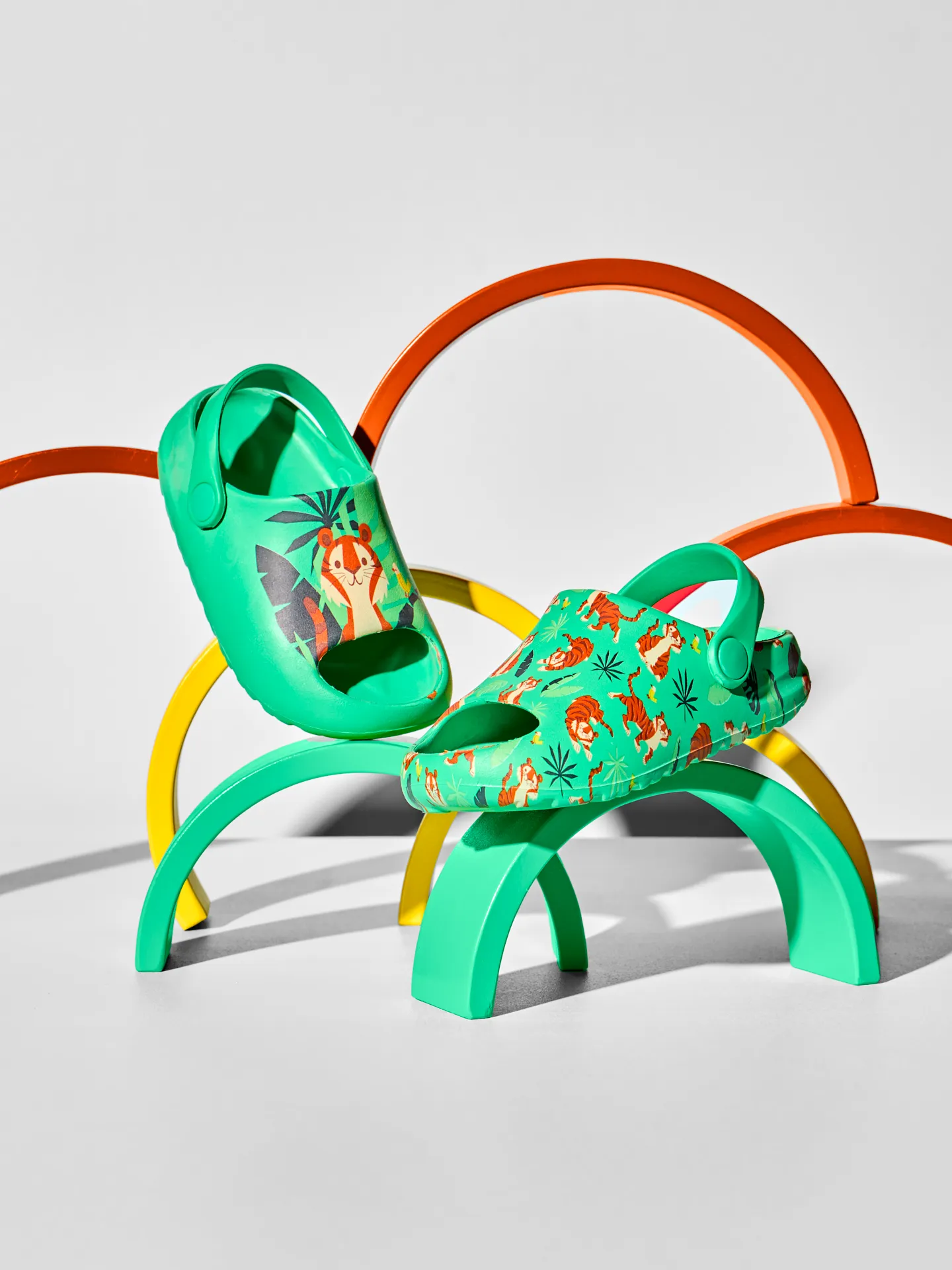 Zuecos chunky infantiles alegres Tigre en la jungla - Image 3