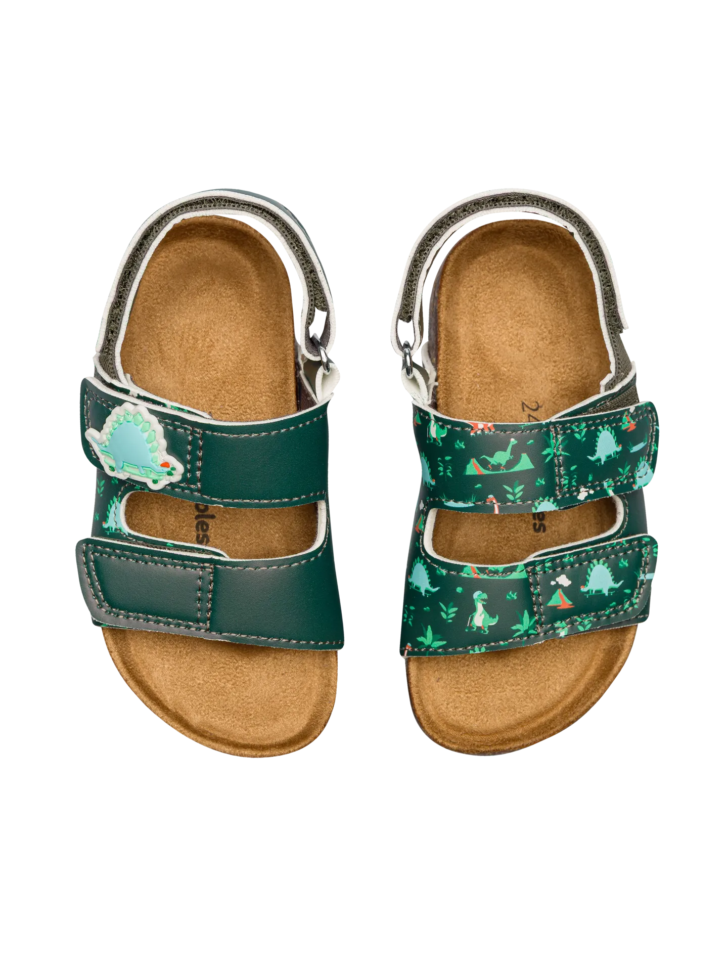 Sandalias infantiles con suela de corcho Skatepark de los dinosaurios