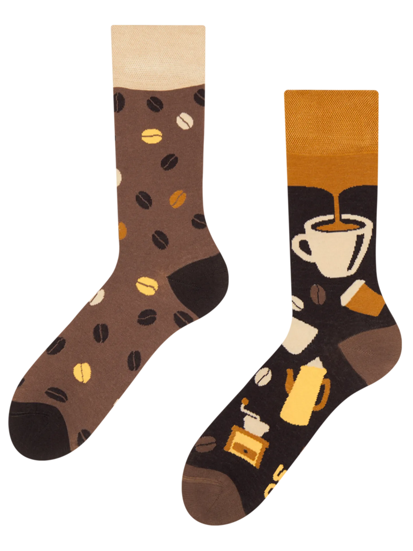 Calcetines alegres de bambú Granos de café