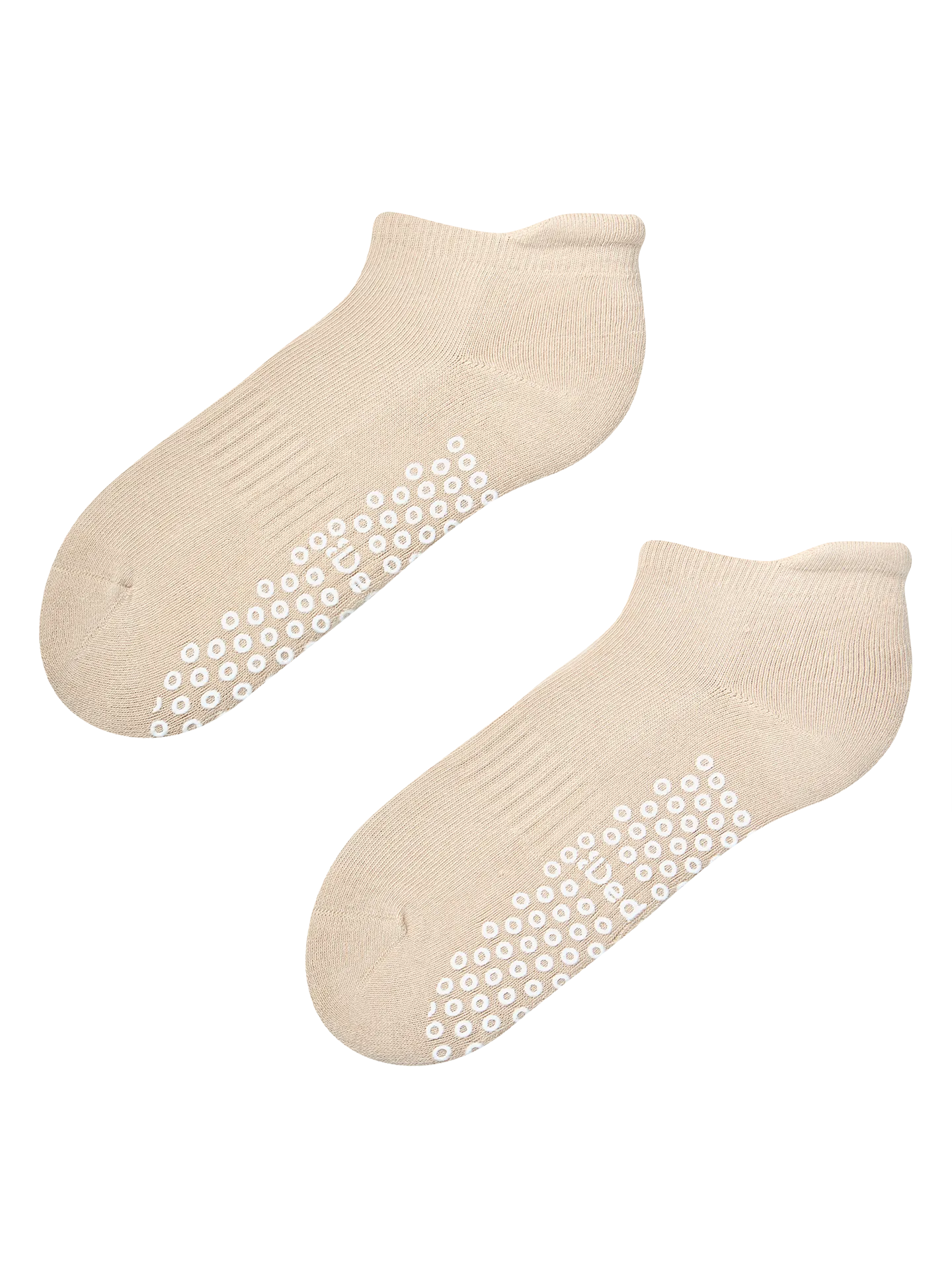 Calcetines beige para pilates y yoga