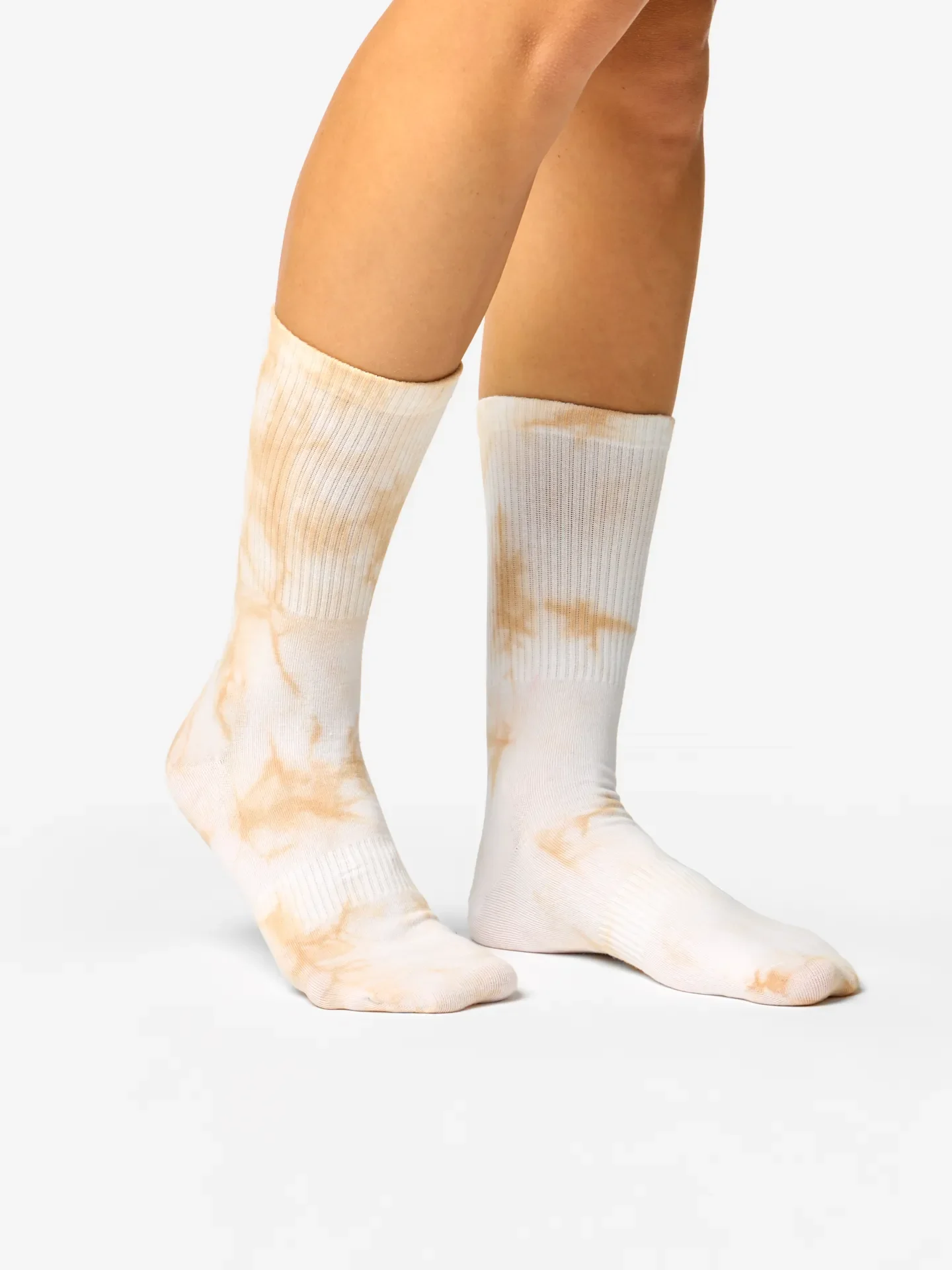 Calcetines acanalados Beige efecto desteñido - Image 3