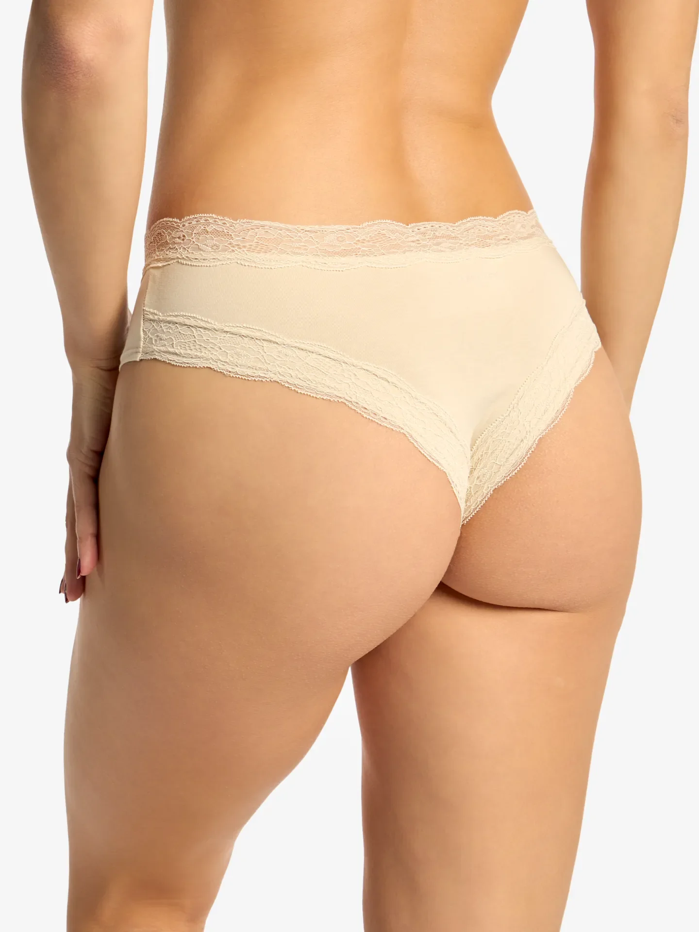 Bragas con encaje para mujer Beige - Image 4