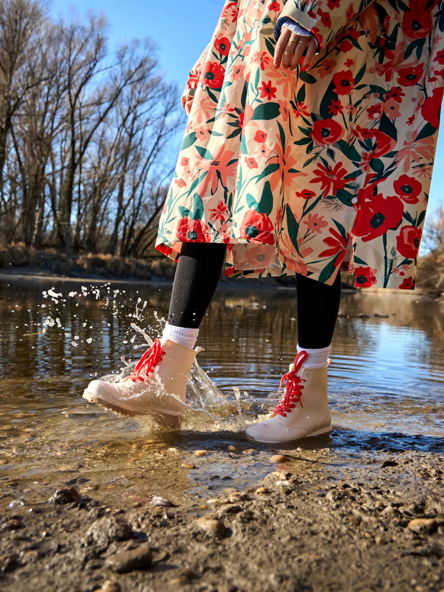 Botas de agua para mujer Beige - Image 8