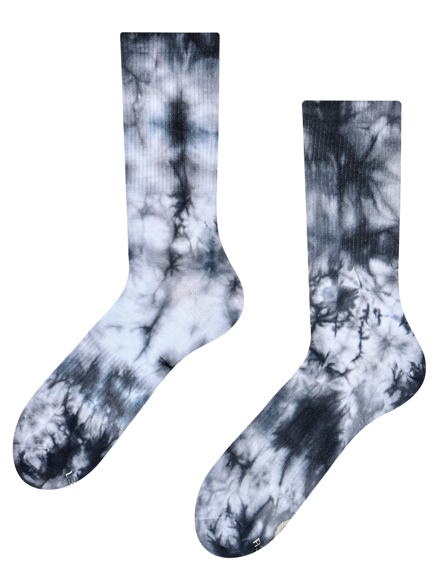 Calcetines acanalados Negro efecto desteñido