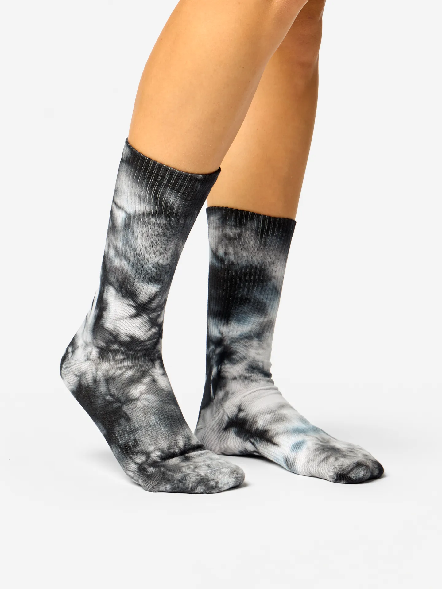 Calcetines acanalados Negro efecto desteñido - Image 2