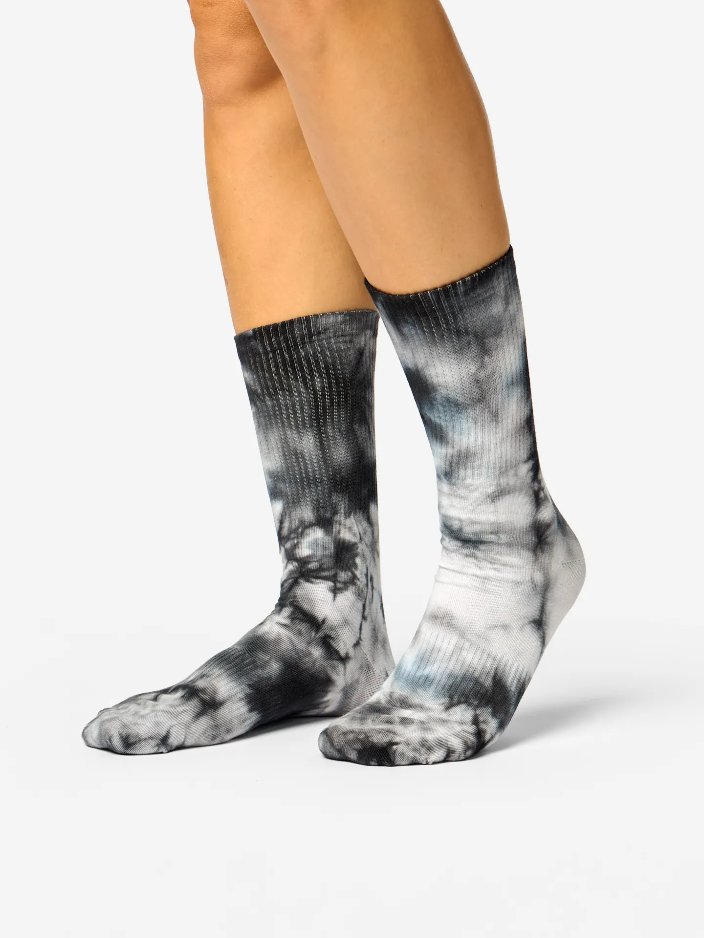 Calcetines acanalados Negro efecto desteñido - Image 3