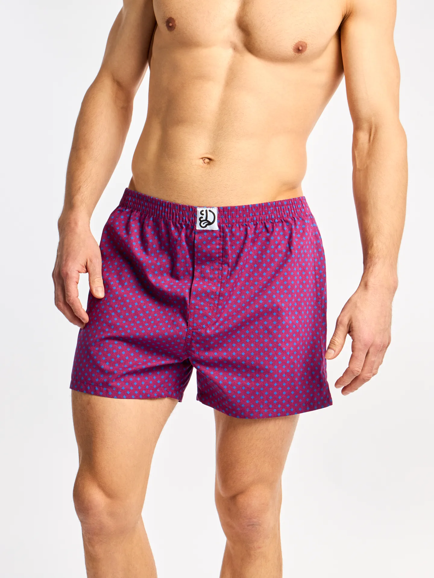 Calzoncillos estampados para hombre Azul y magenta - Image 4