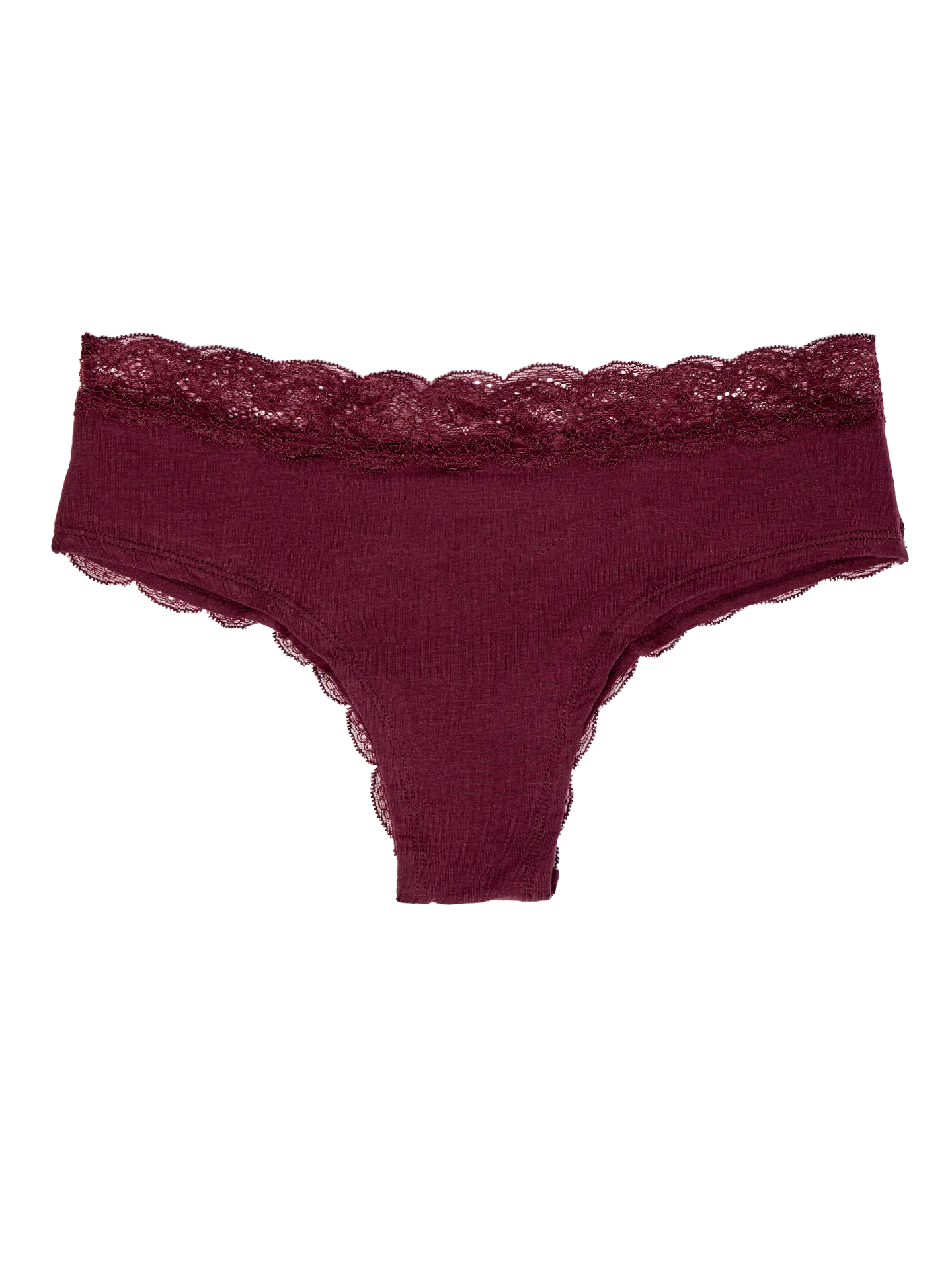 Bragas con encaje para mujer Burdeos