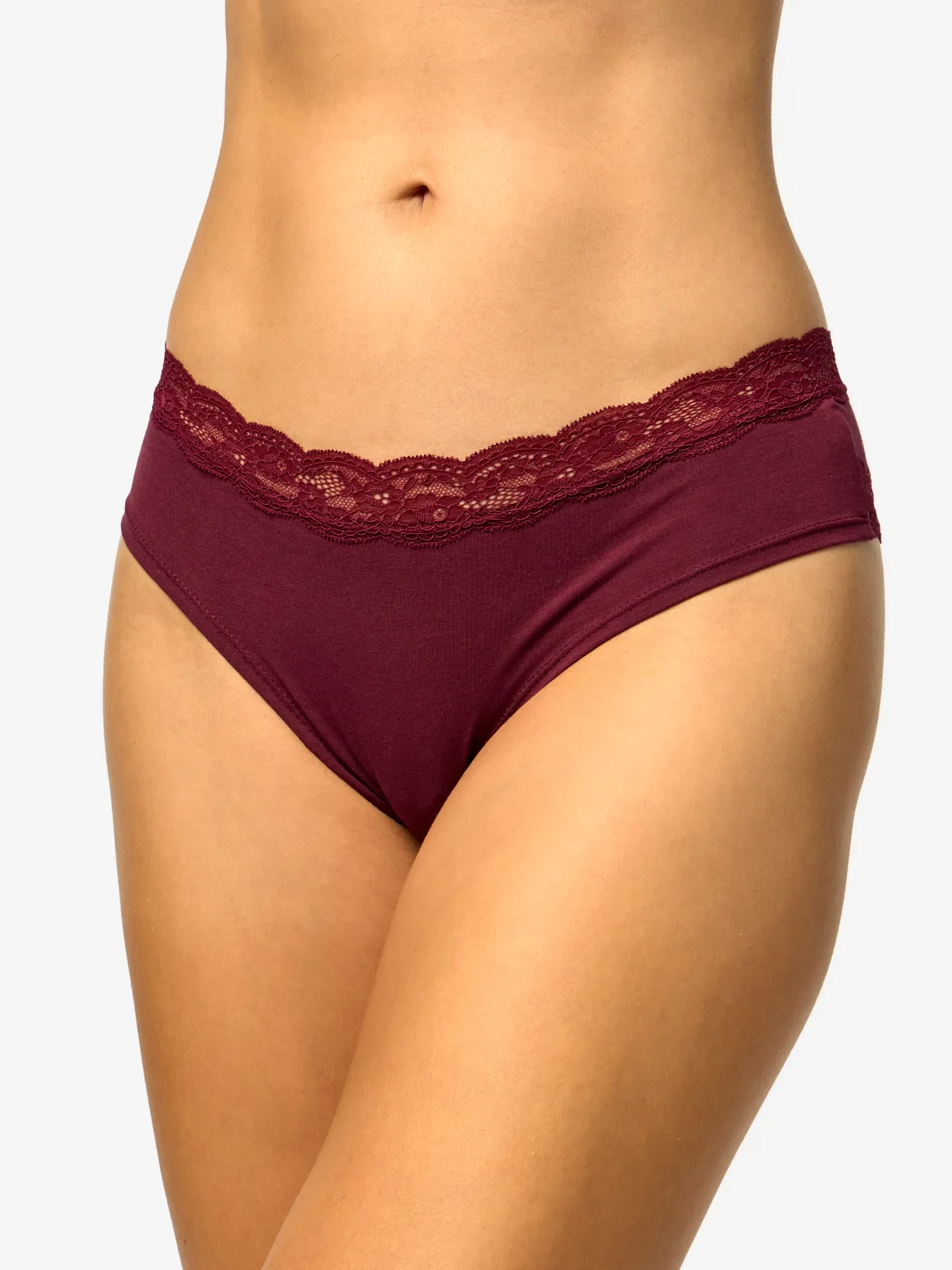 Bragas con encaje para mujer Burdeos - Image 3