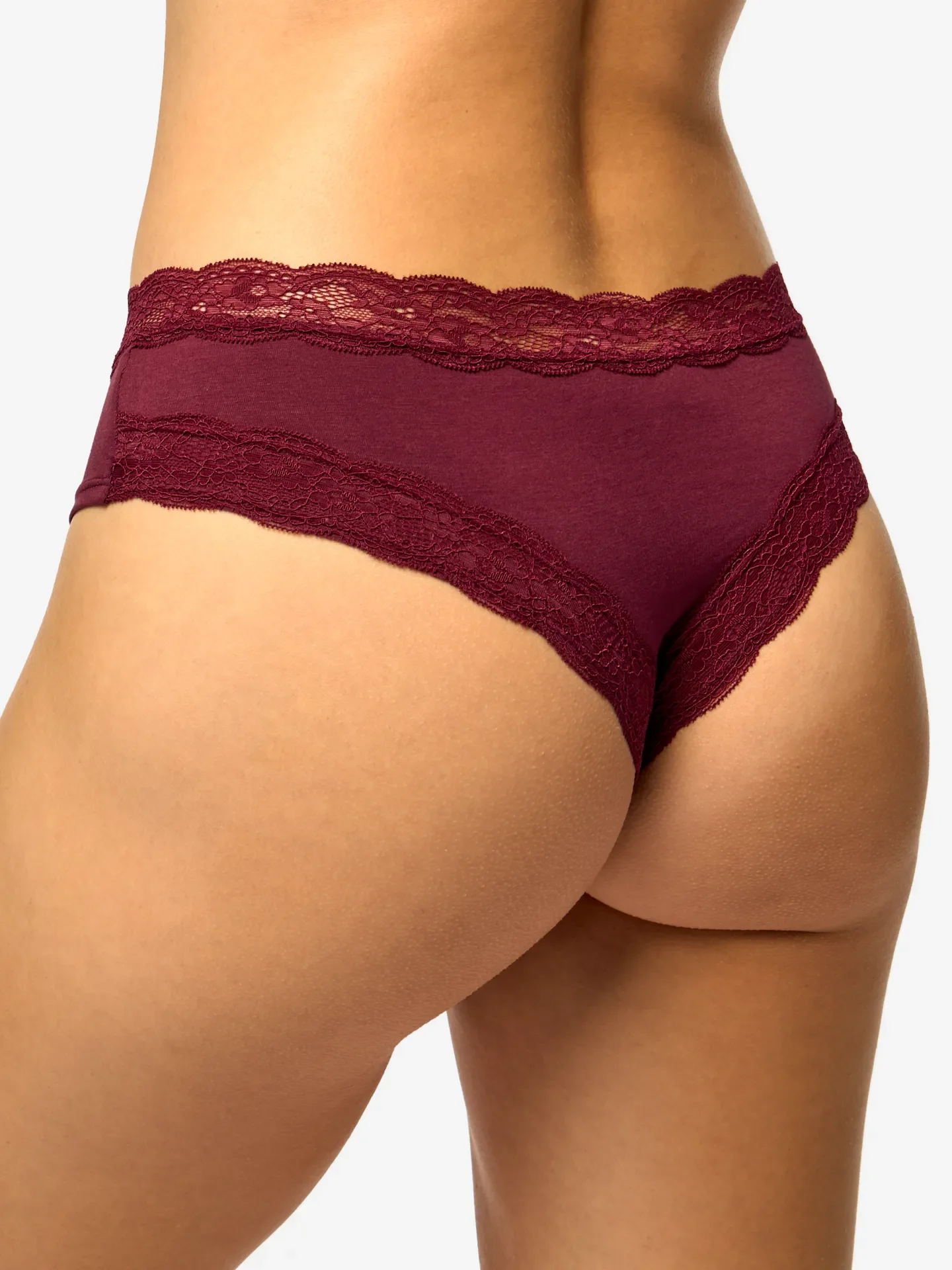 Bragas con encaje para mujer Burdeos - Image 4