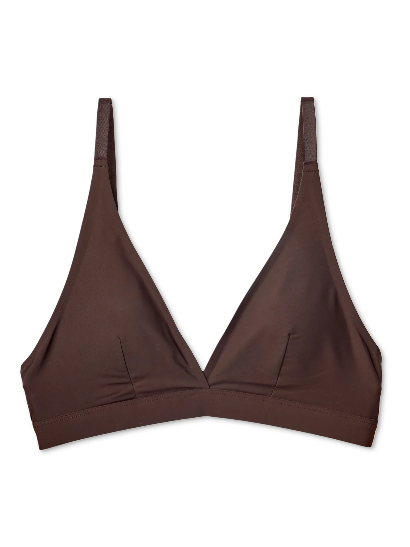 Bralette triangular sin costuras Marrón chocolate