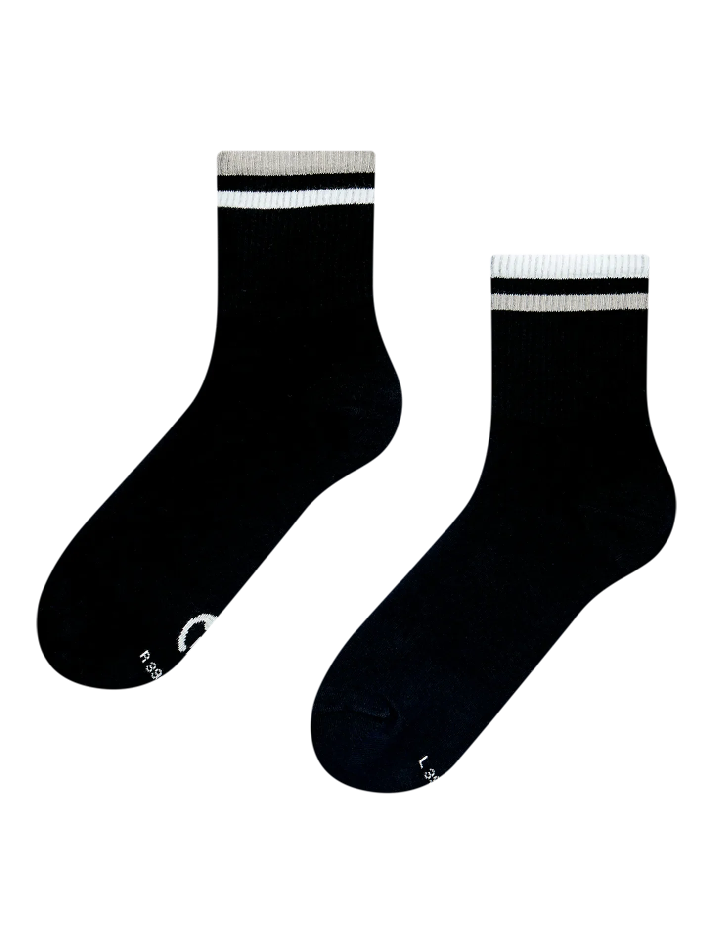 Calcetines de deporte Rayas negras y blancas