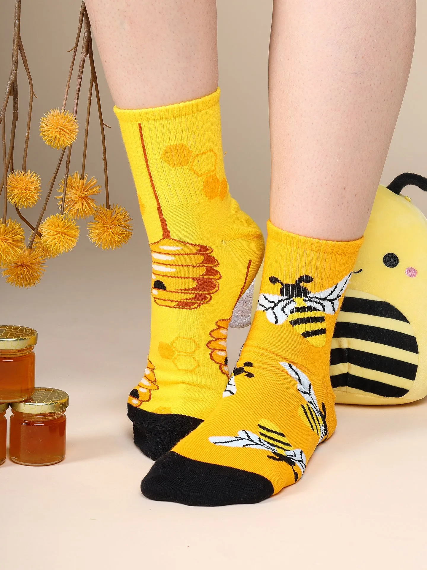 Calcetines de deporte alegres Abejas ocupadas - Image 2