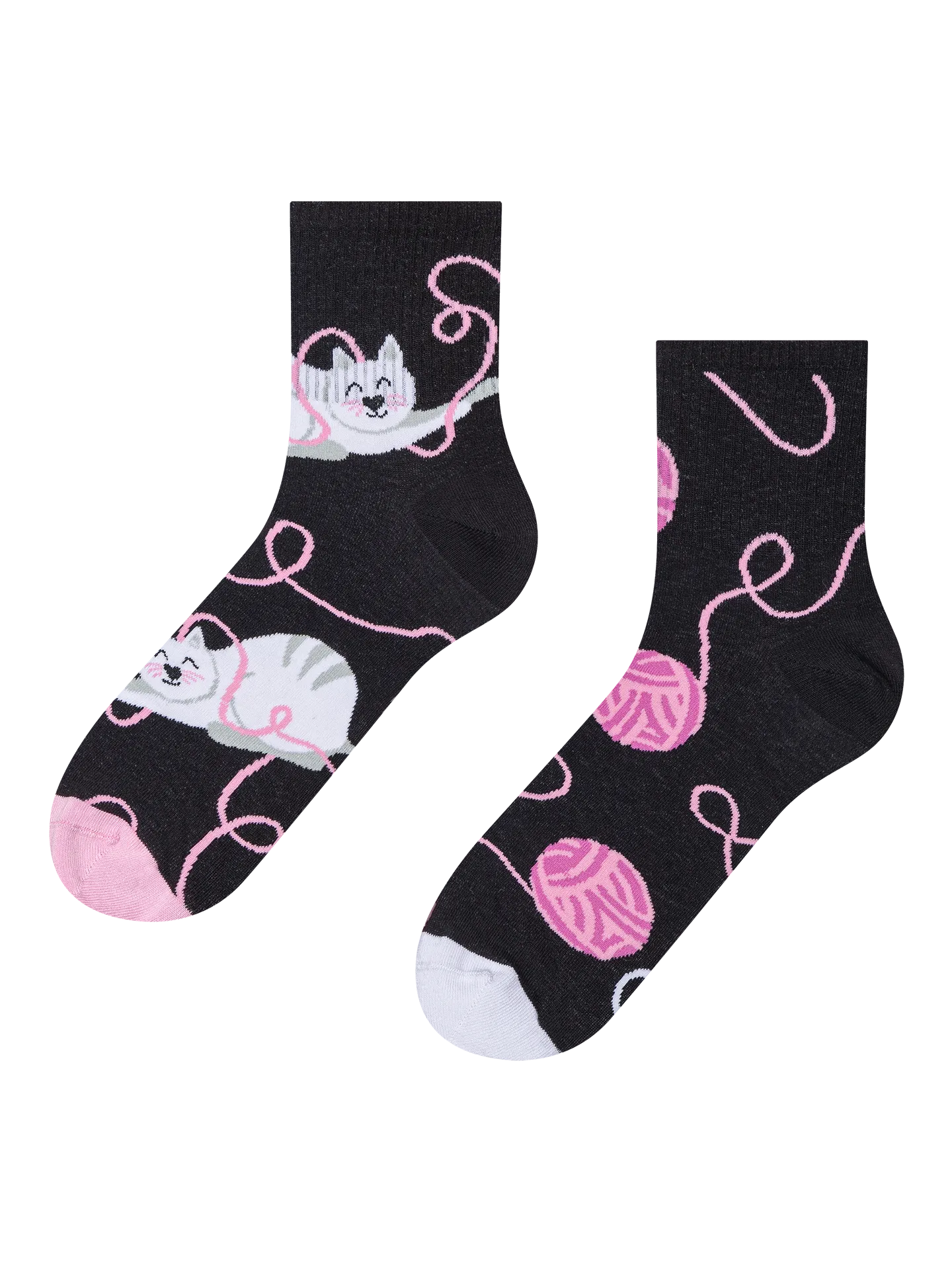 Calcetines de deporte alegres Gato y pelota