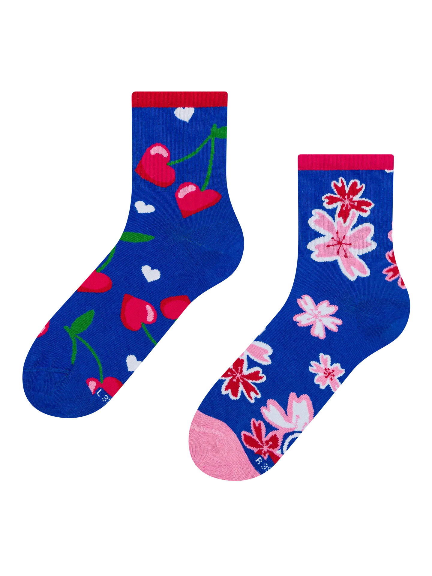 Calcetines de deporte alegres Amor por las cerezas