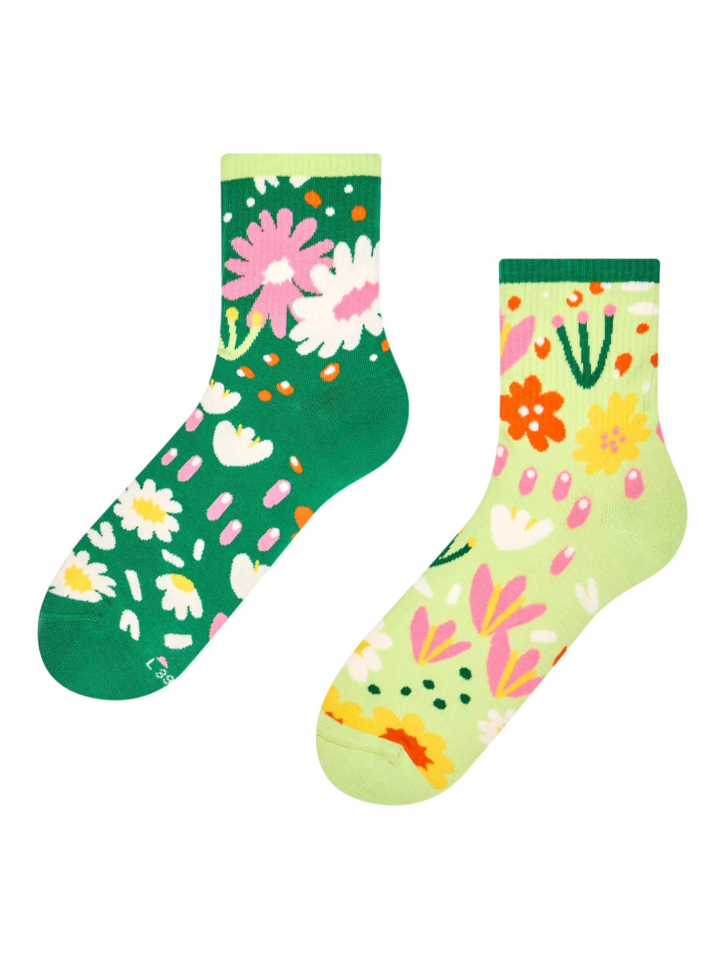Calcetines de deporte alegres Jardín de flores
