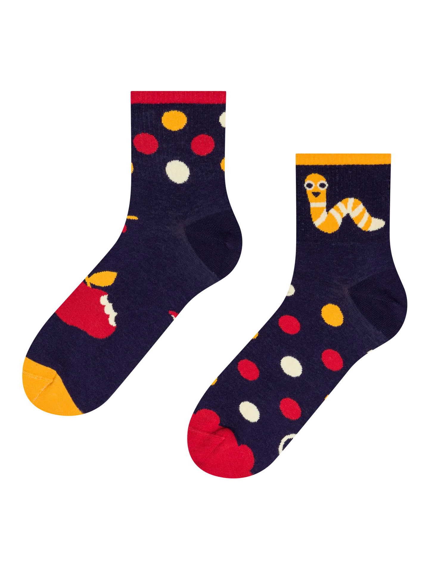 Calcetines de deporte alegres Gusano feliz