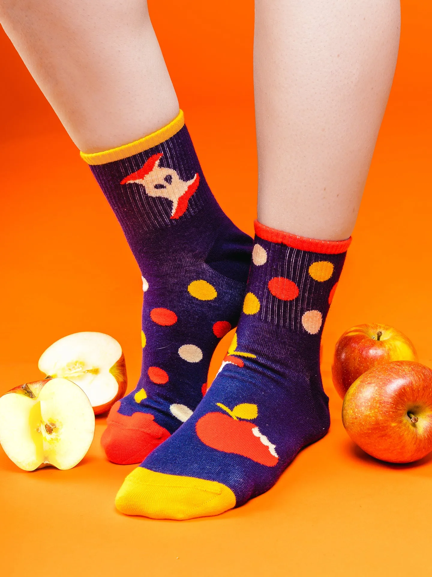 Calcetines de deporte alegres Gusano feliz - Image 3