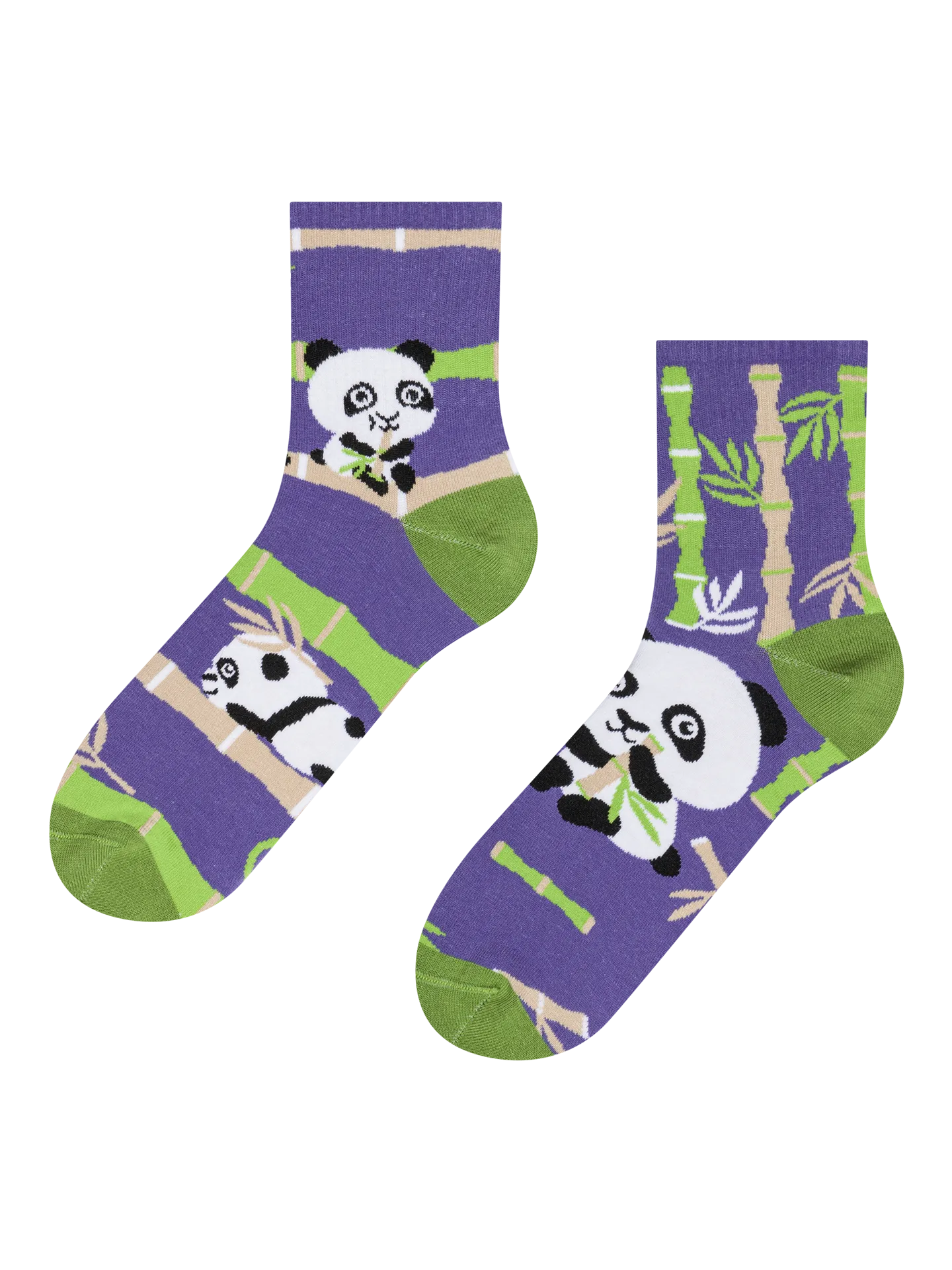 Calcetines de deporte alegres Panda acróbata