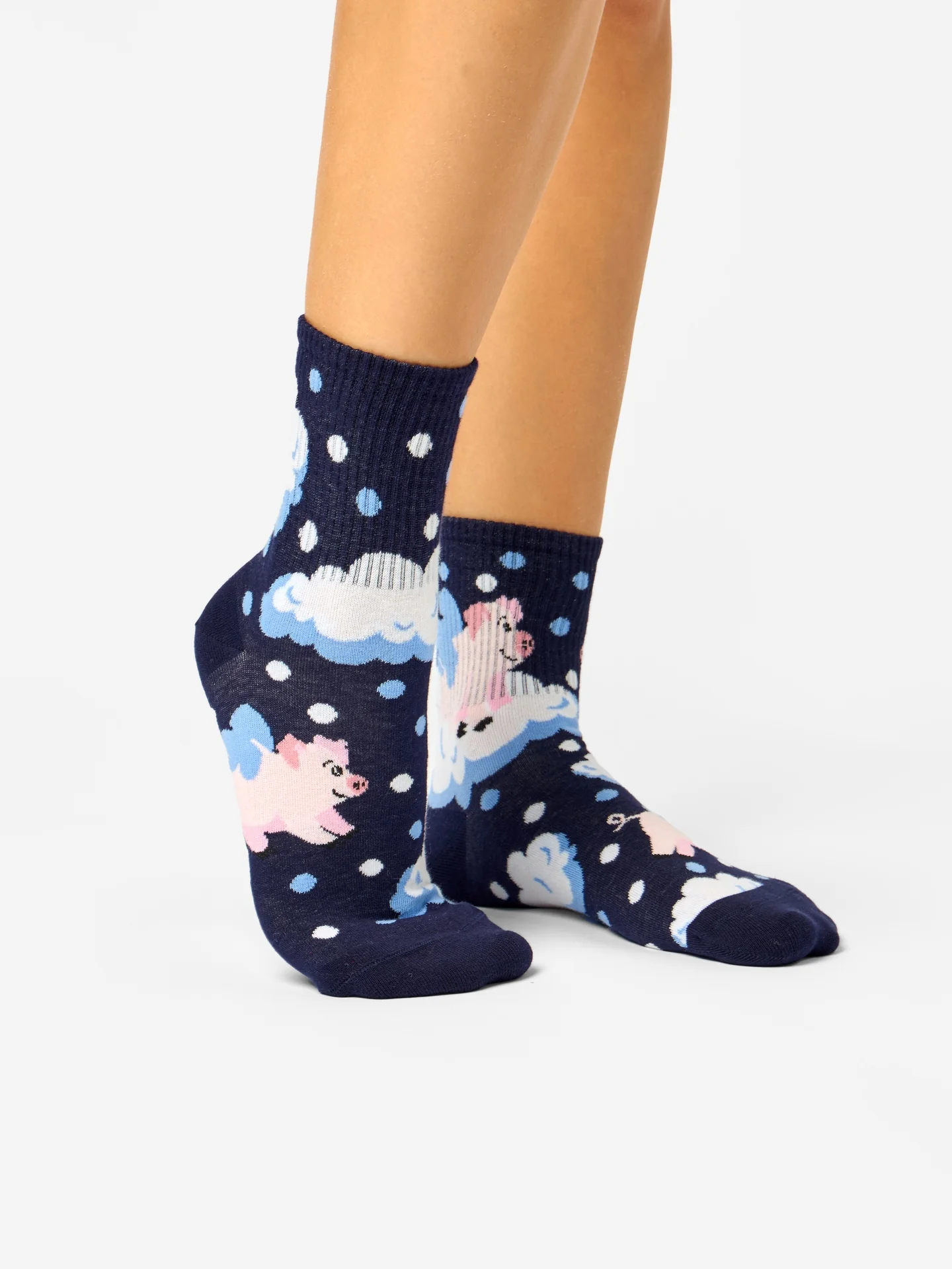 Calcetines de deporte alegres Cerditos en las nubes - Image 3