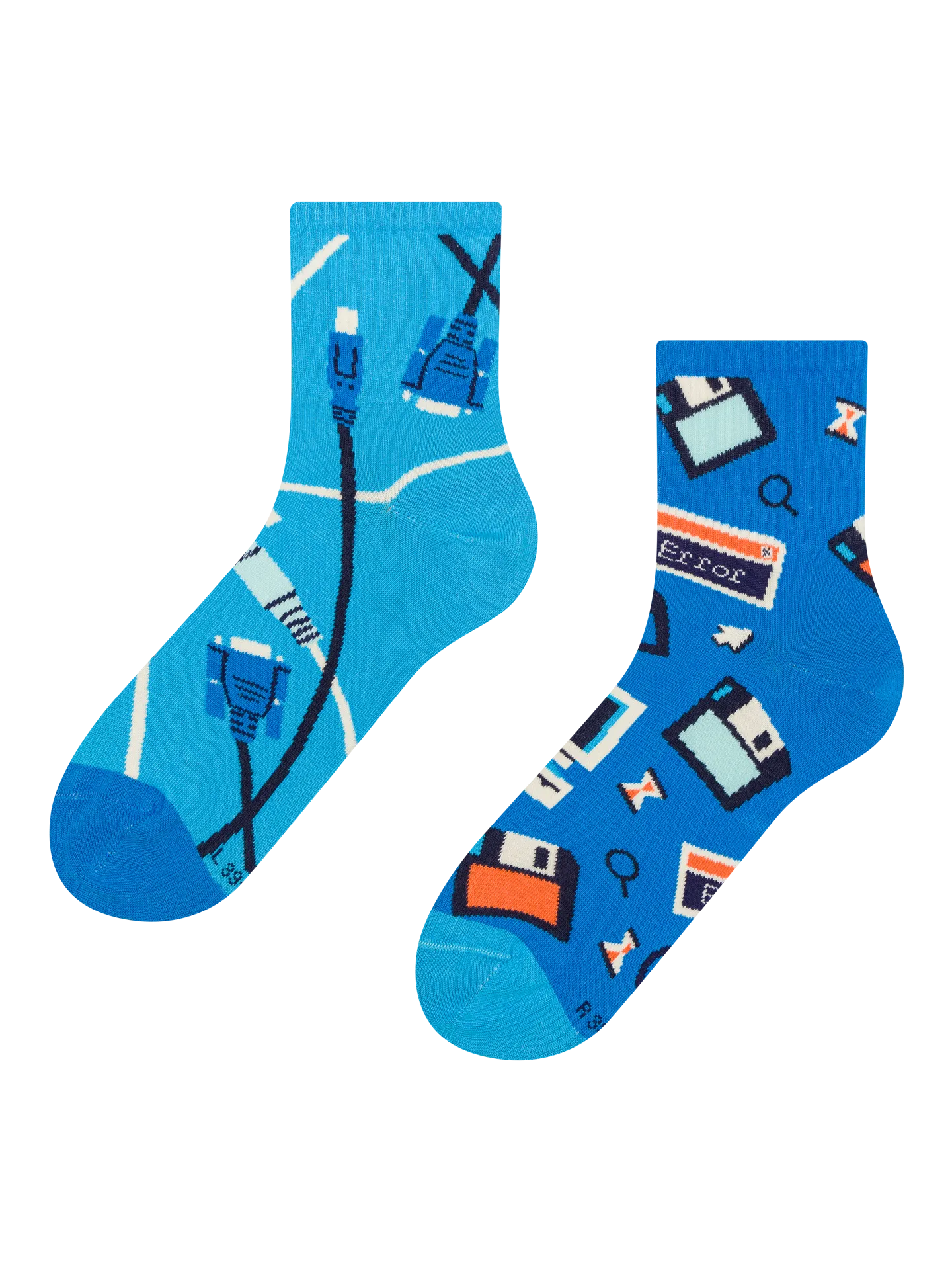 Calcetines de deporte alegres Informática retro