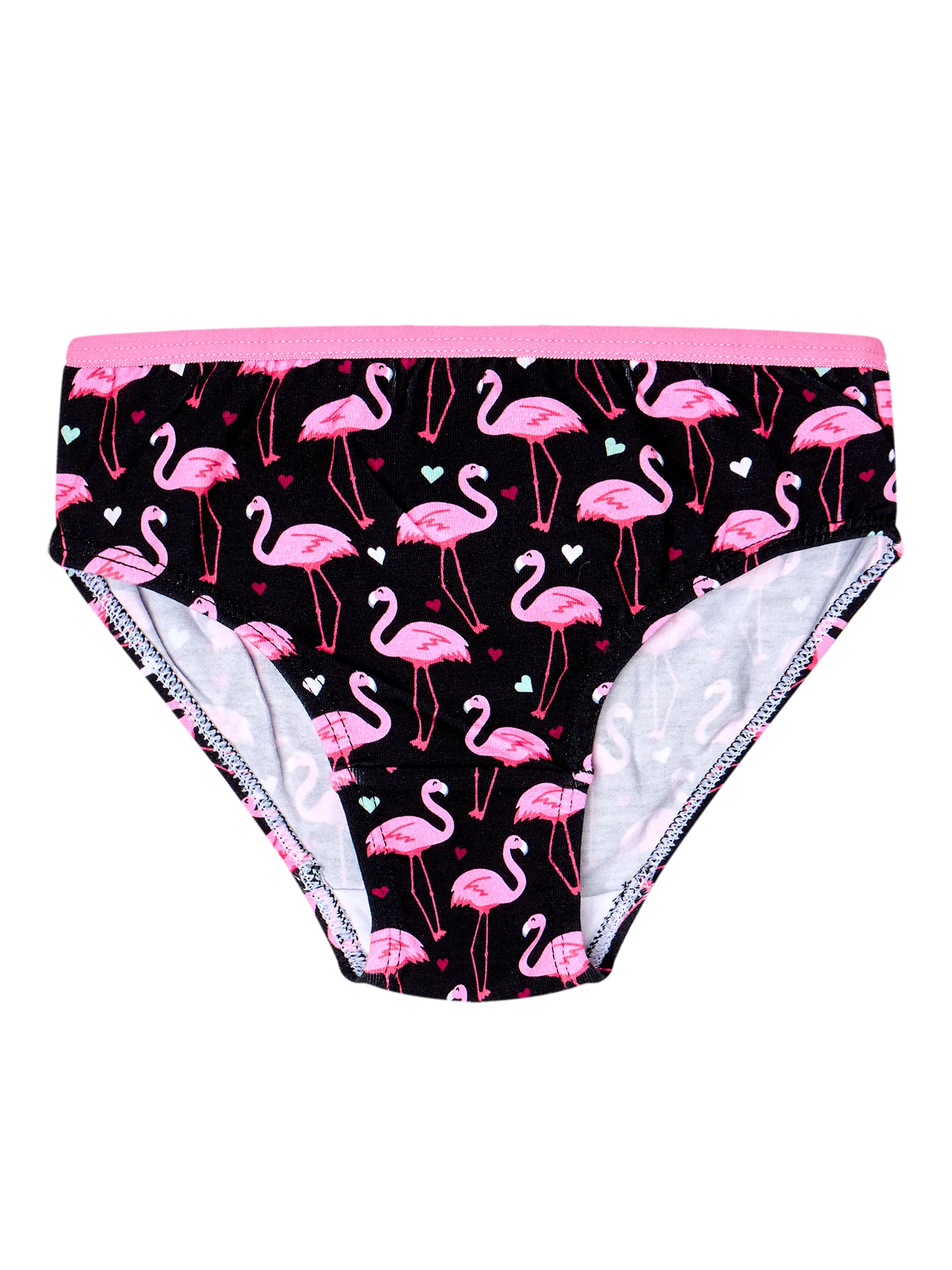 Bragas alegres para niña Flamencos y corazones