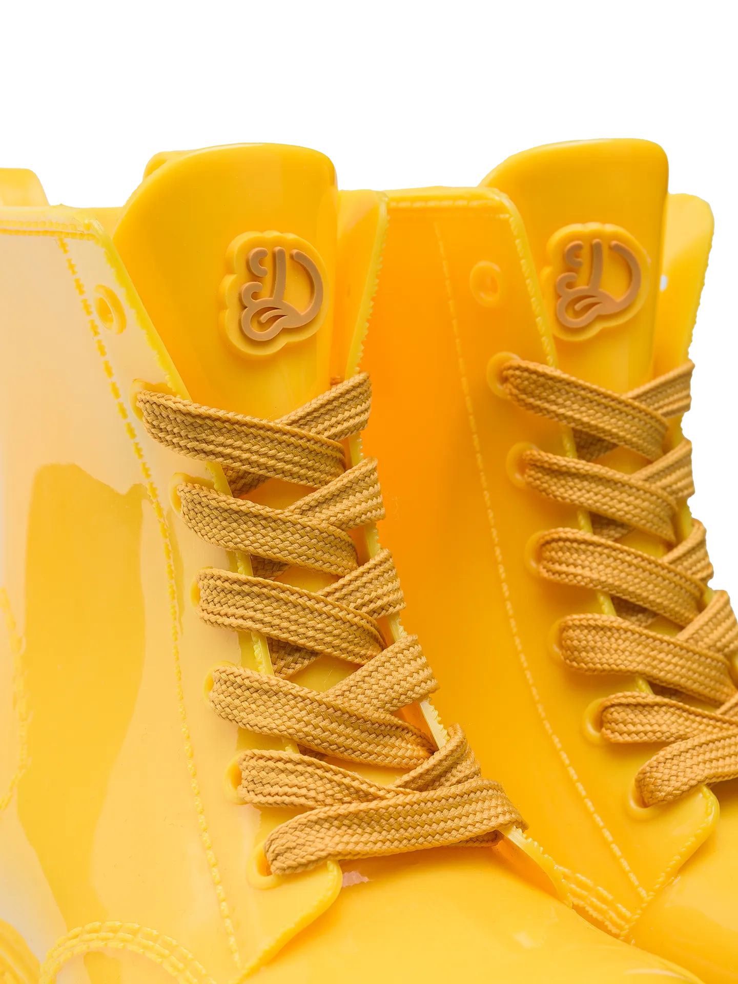 Botas de agua infantiles alegres Amarillo dorado - Image 4