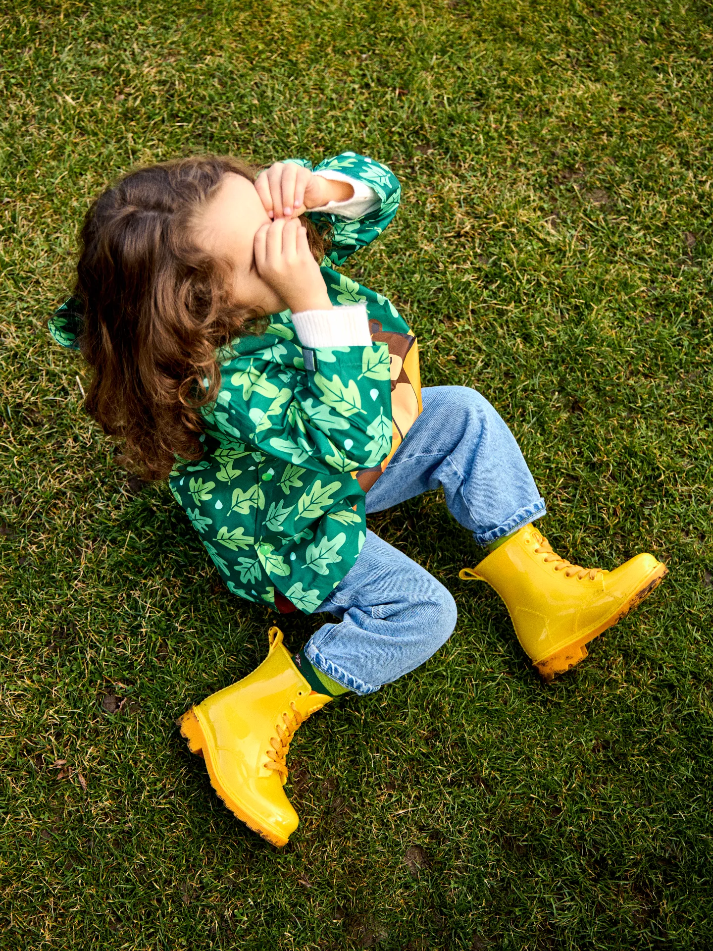 Botas de agua infantiles alegres Amarillo dorado - Image 6