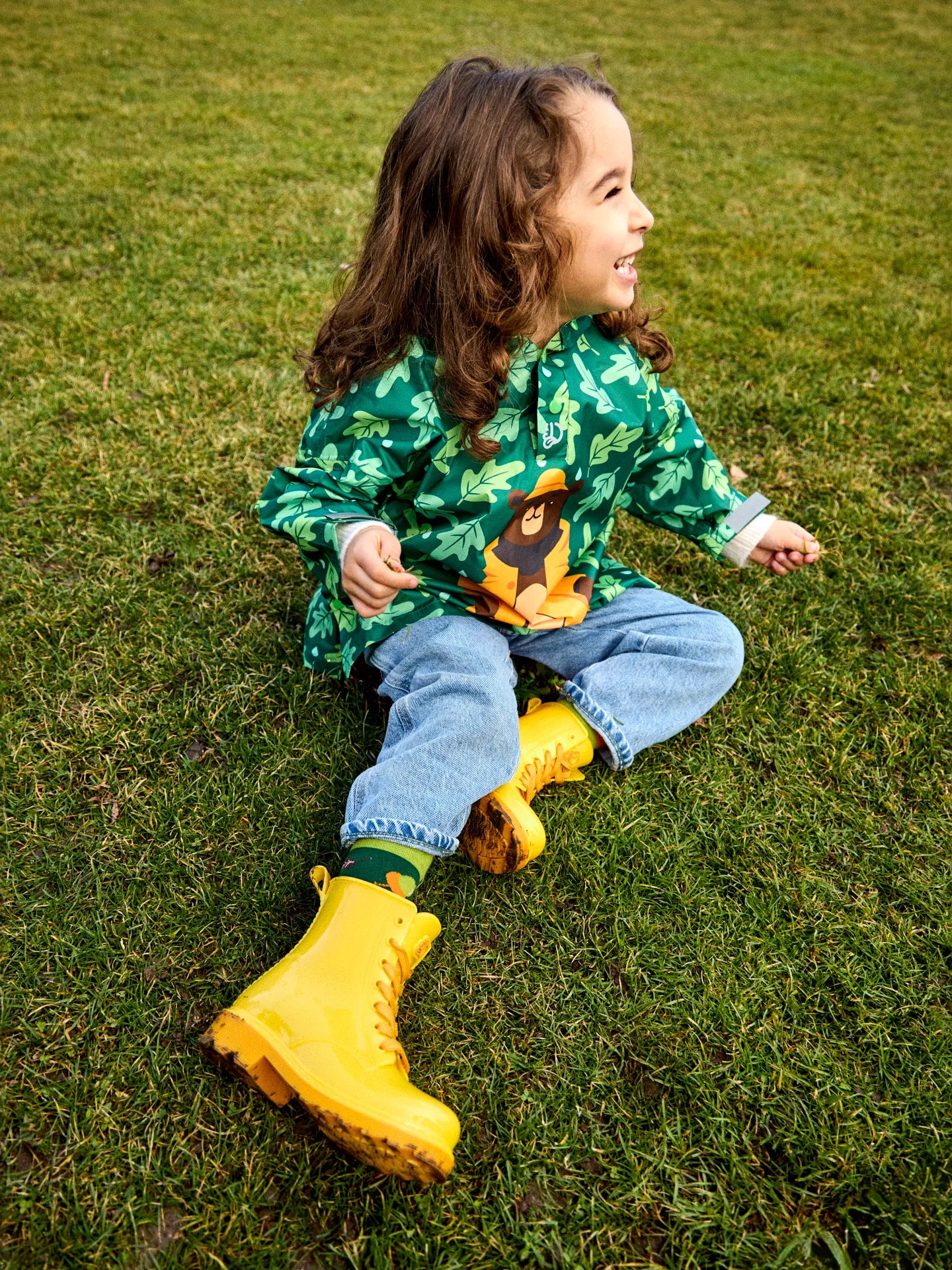 Botas de agua infantiles alegres Amarillo dorado - Image 7