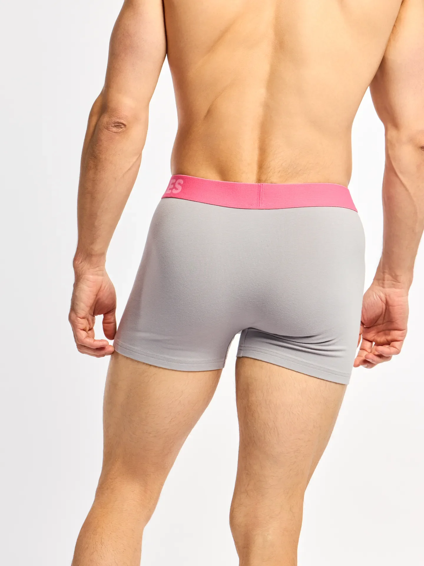 Bóxeres para hombre Gris y rosa - Image 3