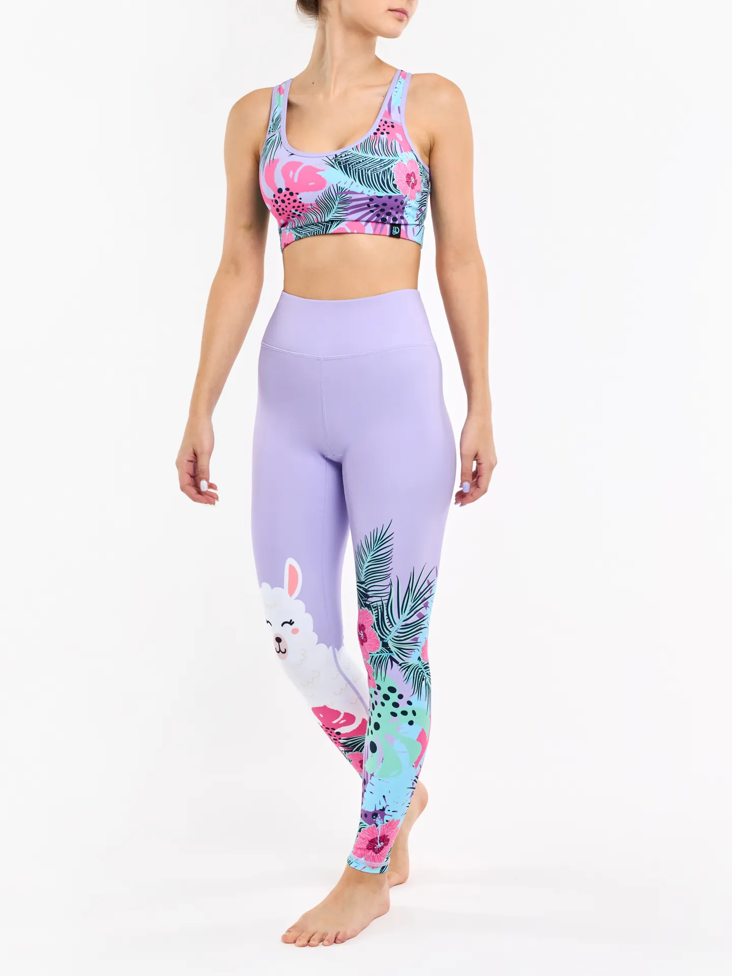 Mallas de gimnasio alegres Lama e Flores - Image 3