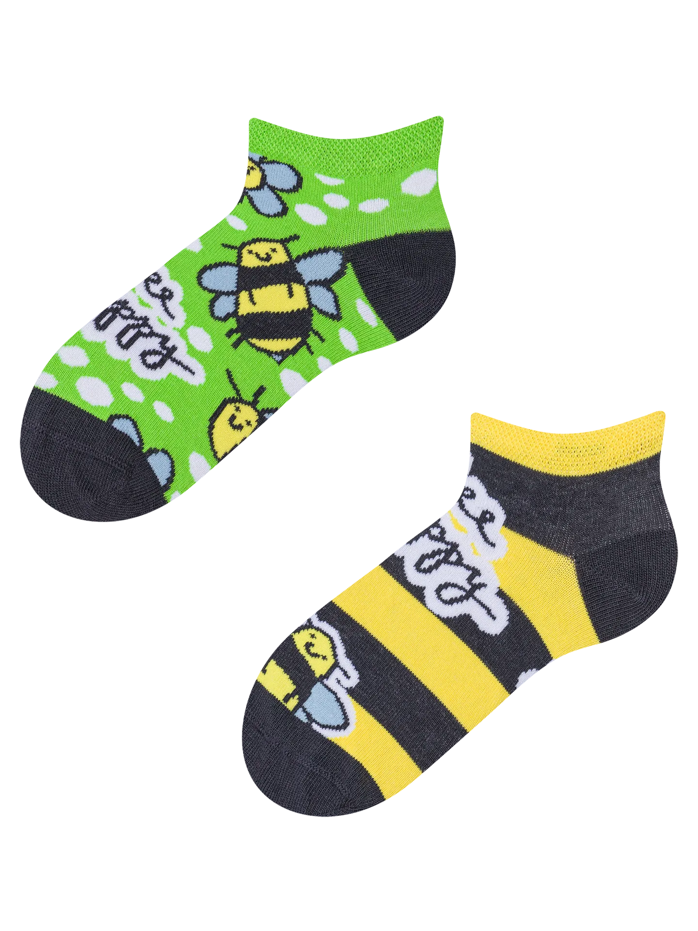 Calcetines tobilleros alegres para niños Abeja feliz