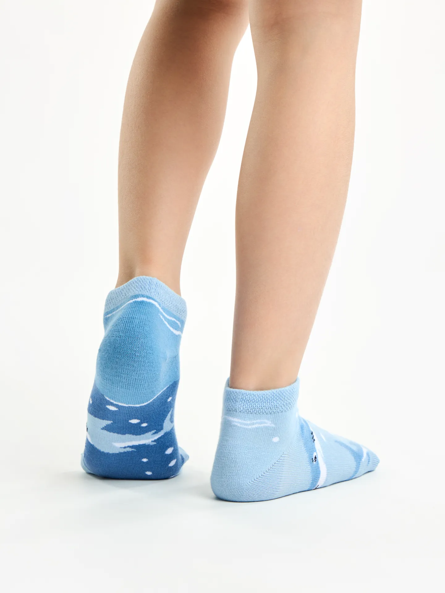 Calcetines tobilleros alegres para niños Tiburón gris - Image 3