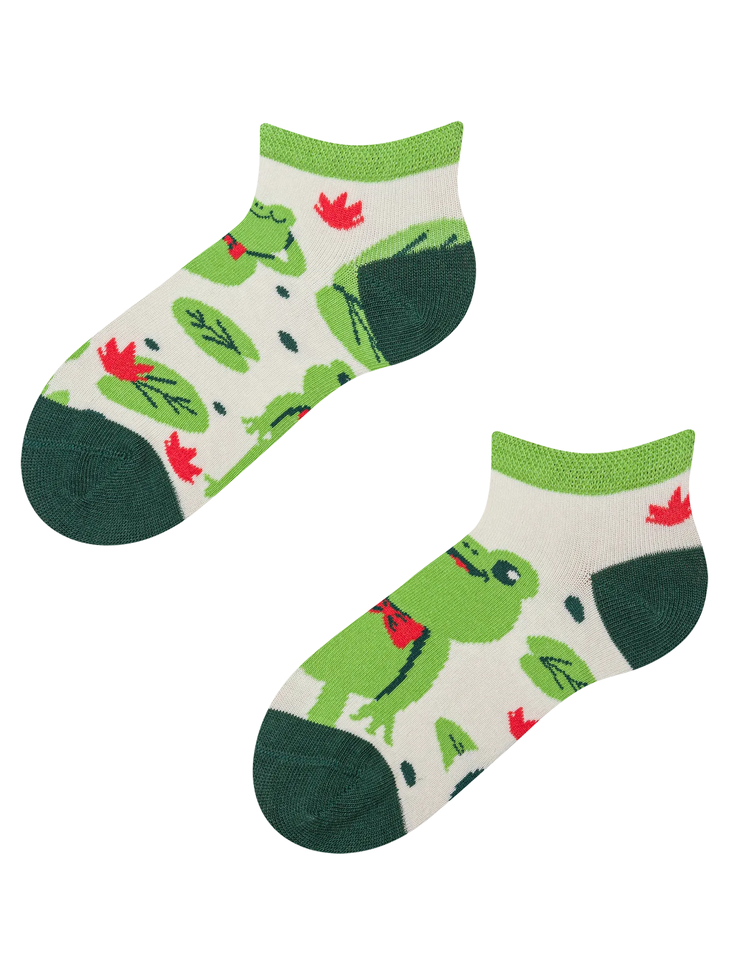 Calcetines tobilleros alegres para niños Ranita