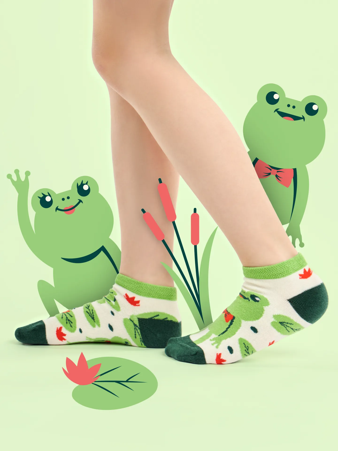 Calcetines tobilleros alegres para niños Ranita - Image 5