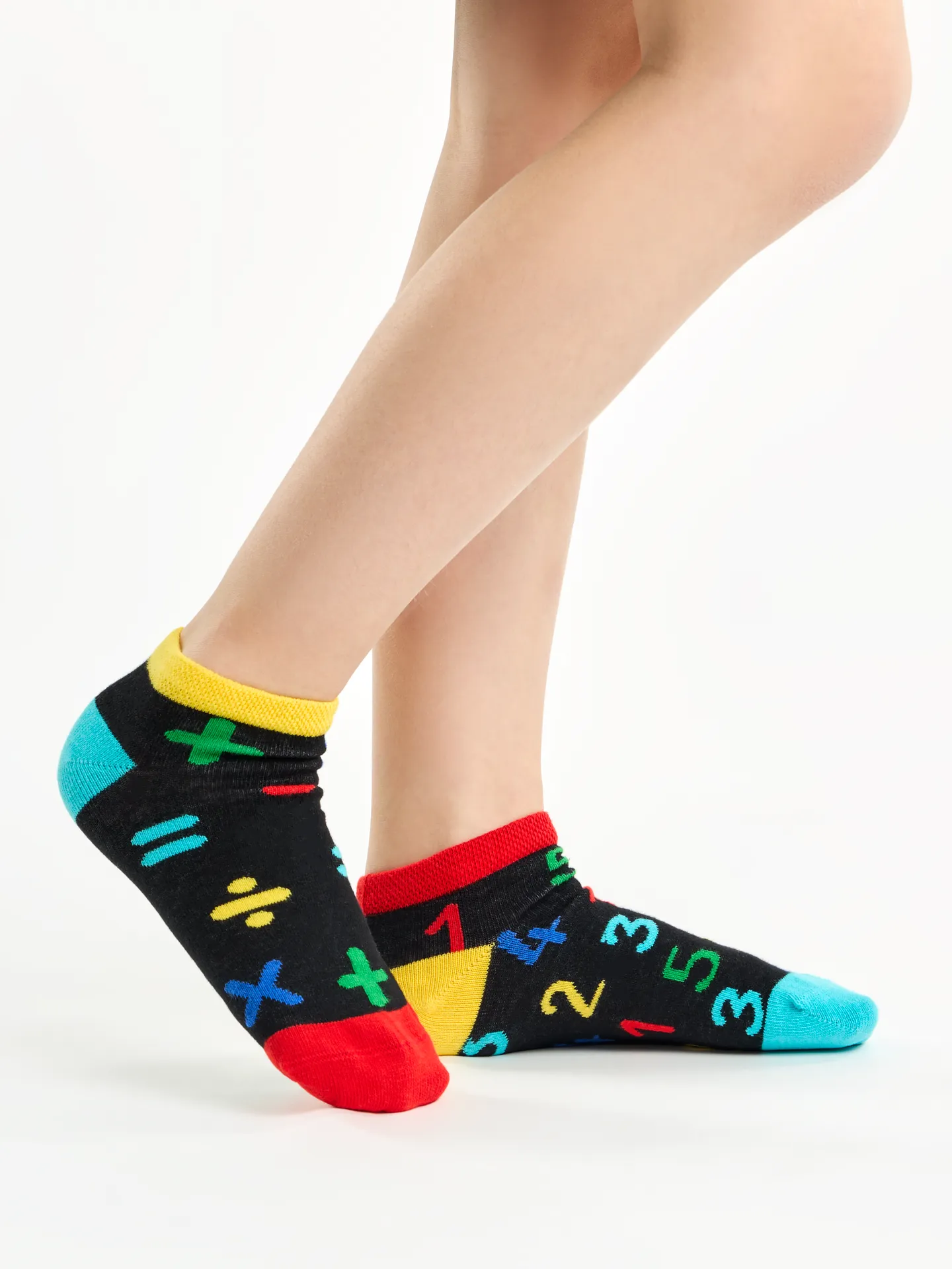 Calcetines tobilleros alegres para niños Números - Image 3