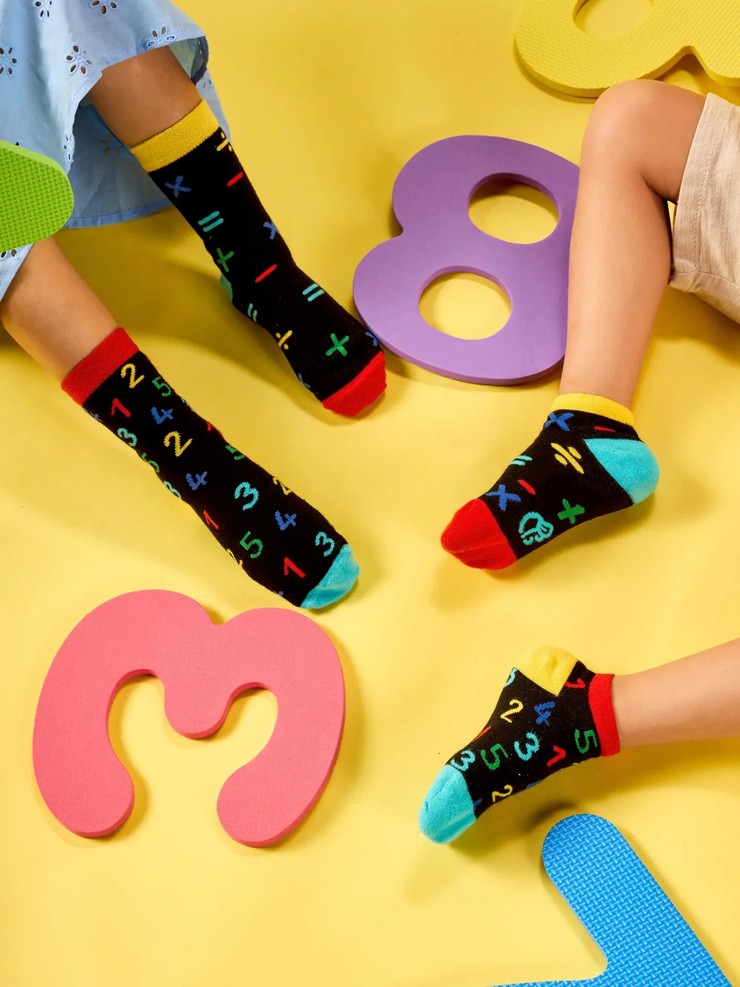 Calcetines tobilleros alegres para niños Números - Image 4