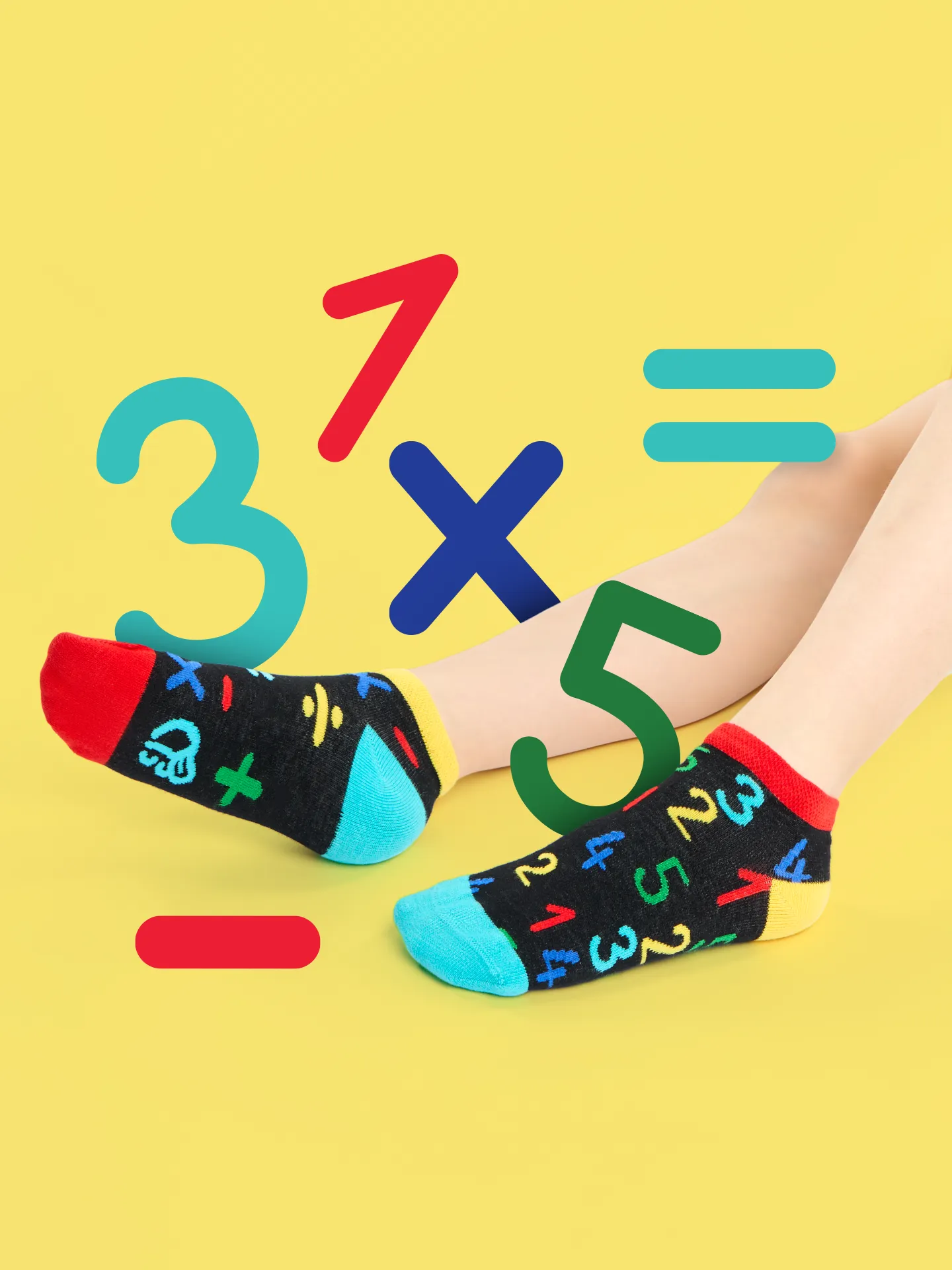 Calcetines tobilleros alegres para niños Números - Image 6